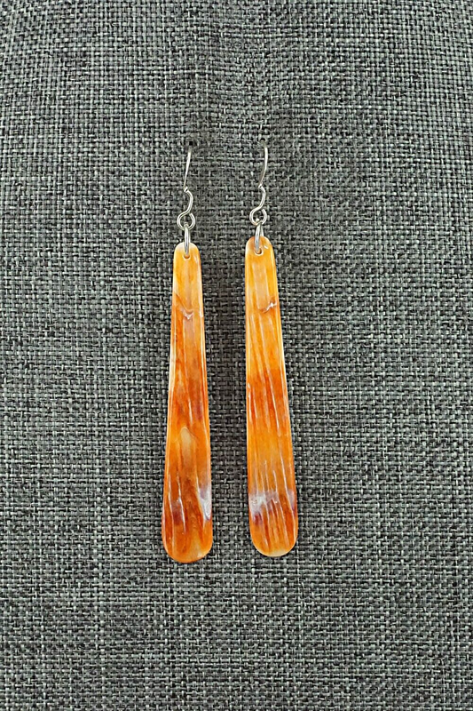 Spiny Oyster & Sterling Silver Earrings - Jesus Espino