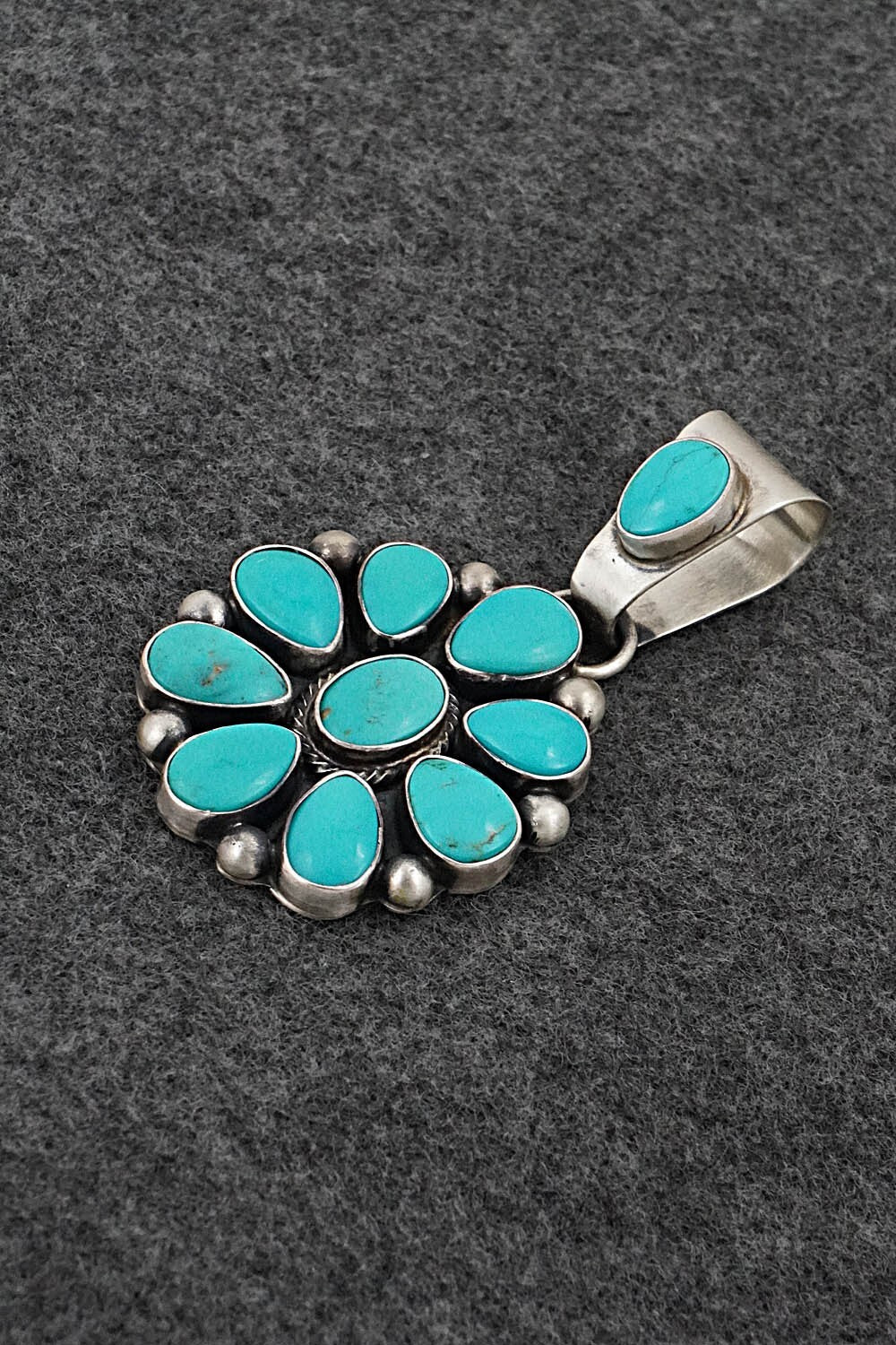 Turquoise & Sterling Silver Pendant - Kathleen Livingston
