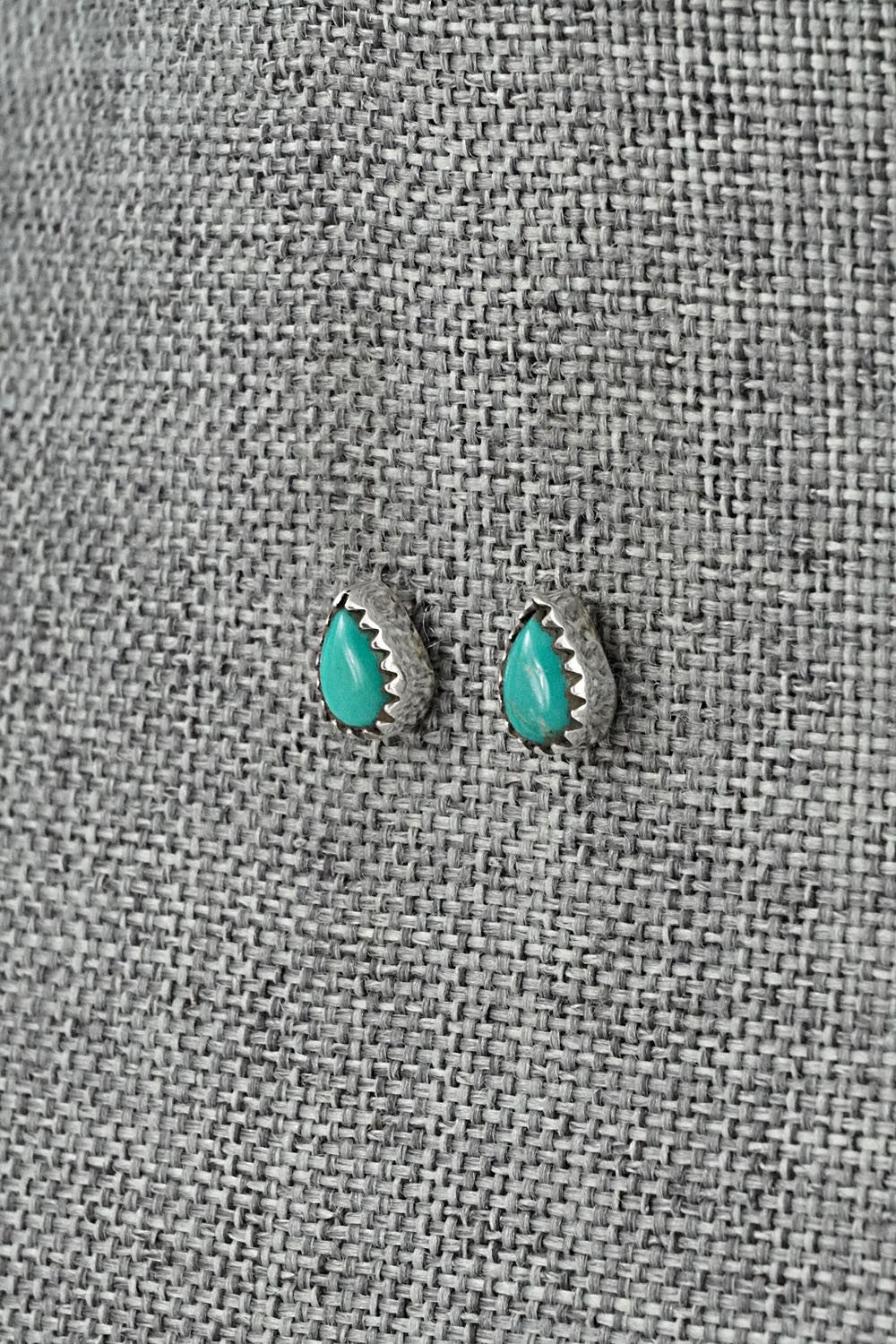 Turquoise & Sterling Silver Earrings - Gerald Joe