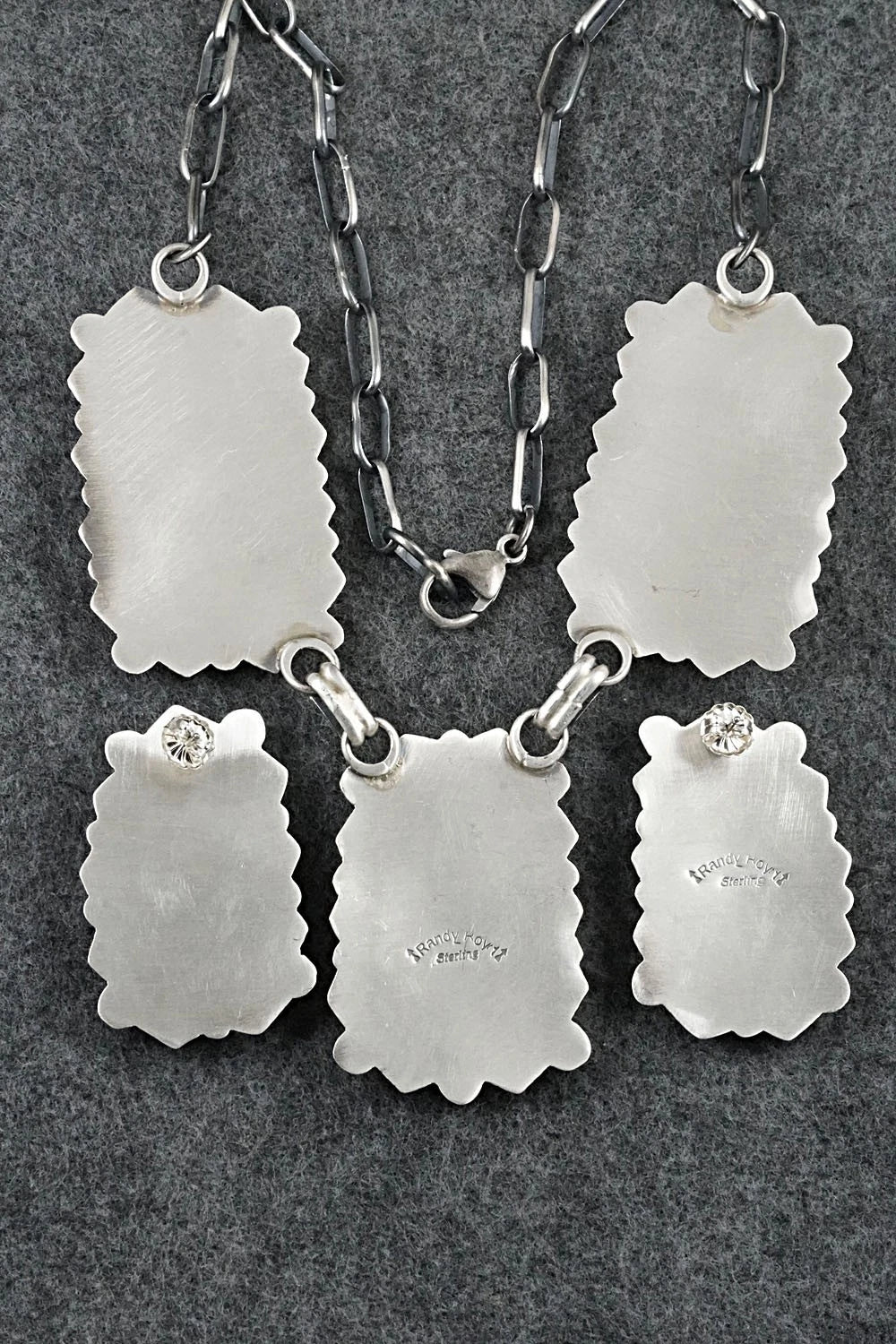 Turquoise & Sterling Silver Necklace and Earrings Set - Randy Boyd