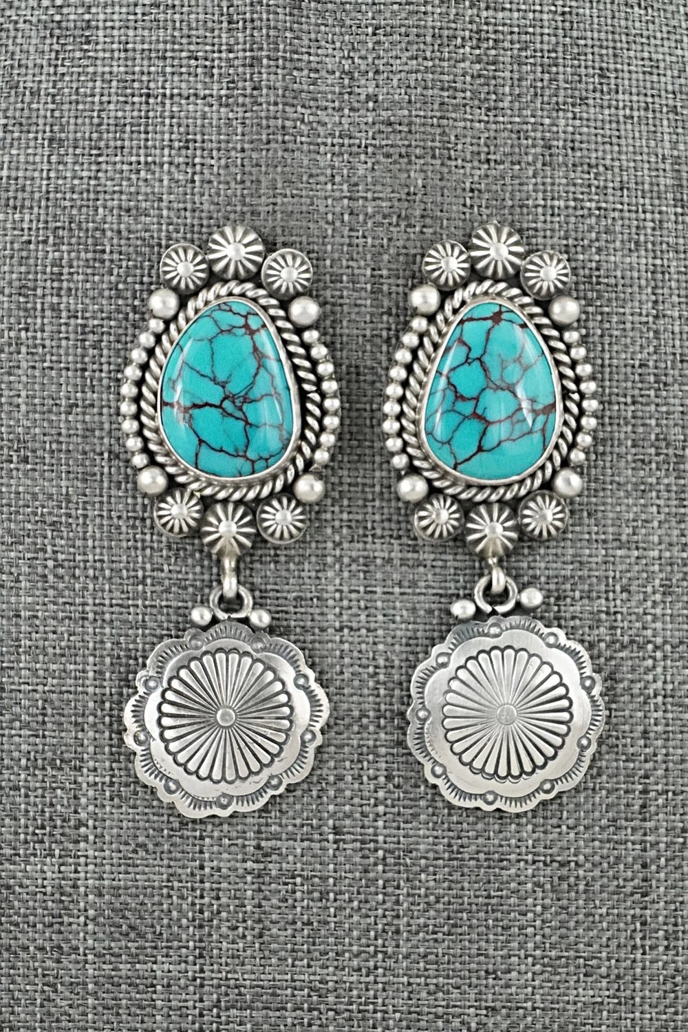 Turquoise & Sterling Silver Earrings - Michael Calladitto