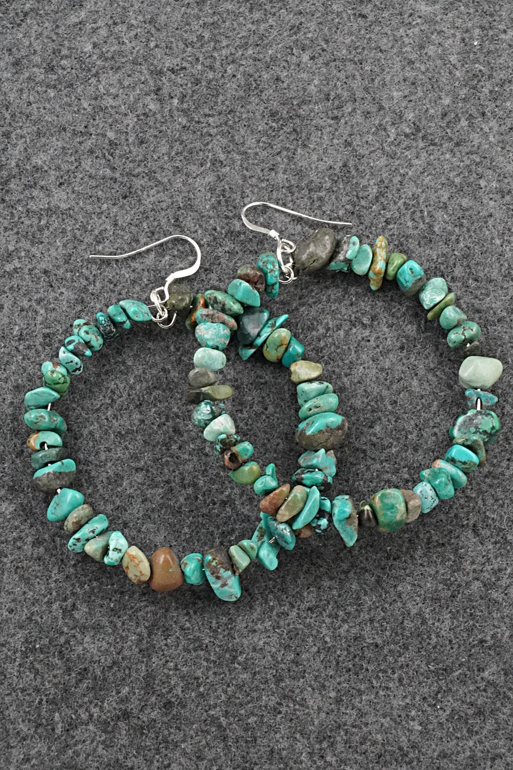 Turquoise & Sterling Silver Earrings - Doreen Jake