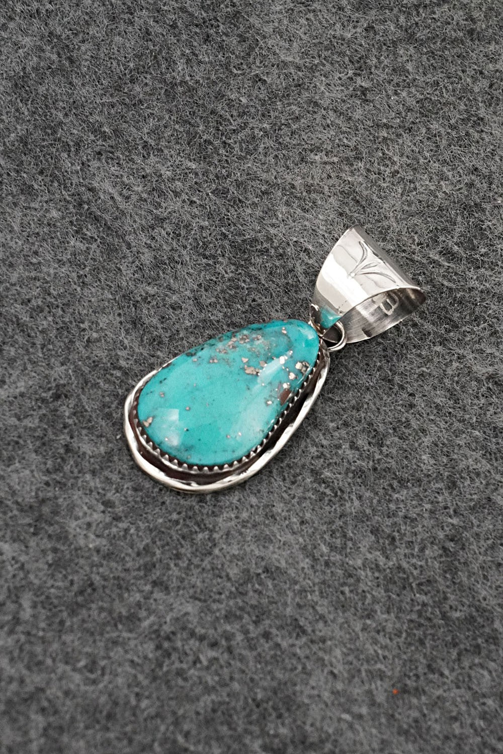 Turquoise & Sterling Silver Pendant - Ernest Hawthorne