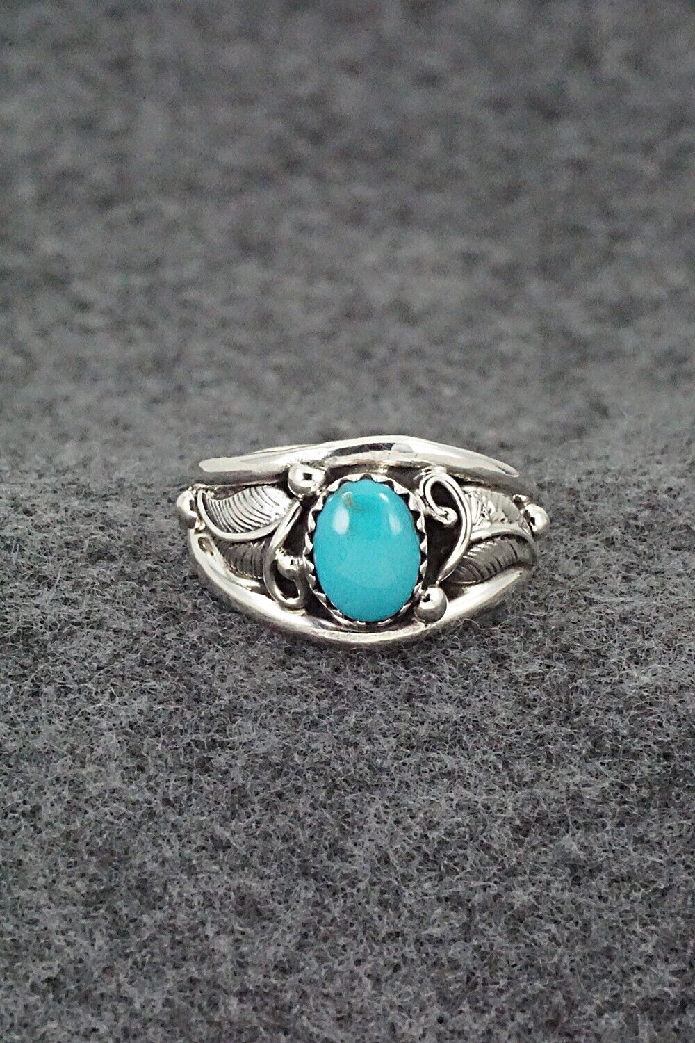 Turquoise & Sterling Silver Ring - Harris Largo - Size 7