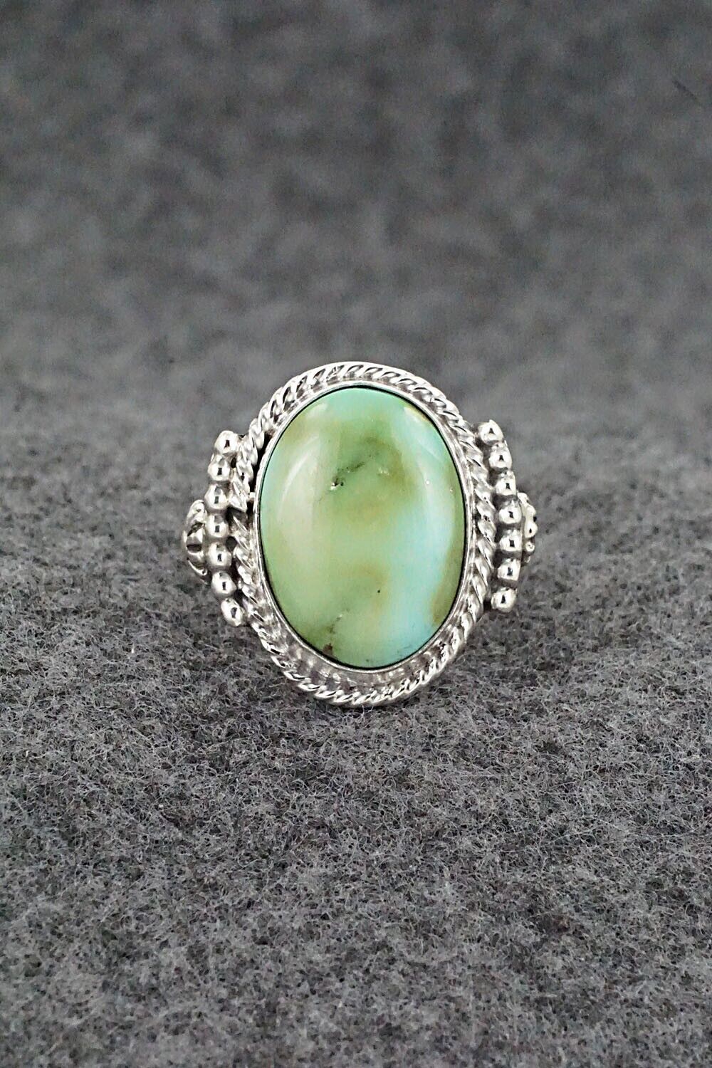 Turquoise & Sterling Silver Ring - Andrew Vandever - Size 5.75