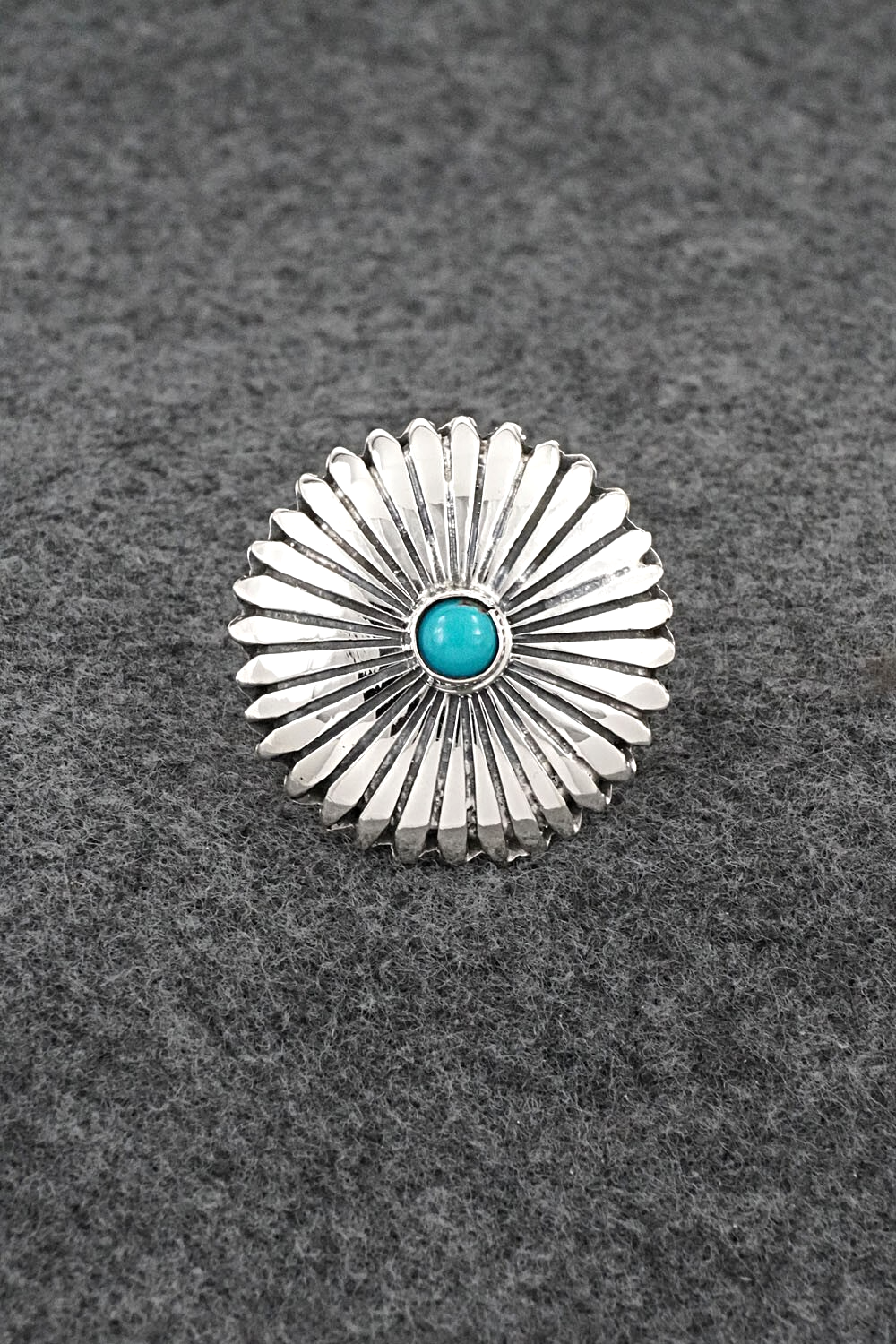 Turquoise & Sterling Silver Ring - Alice Rose Saunders - Size 7.75