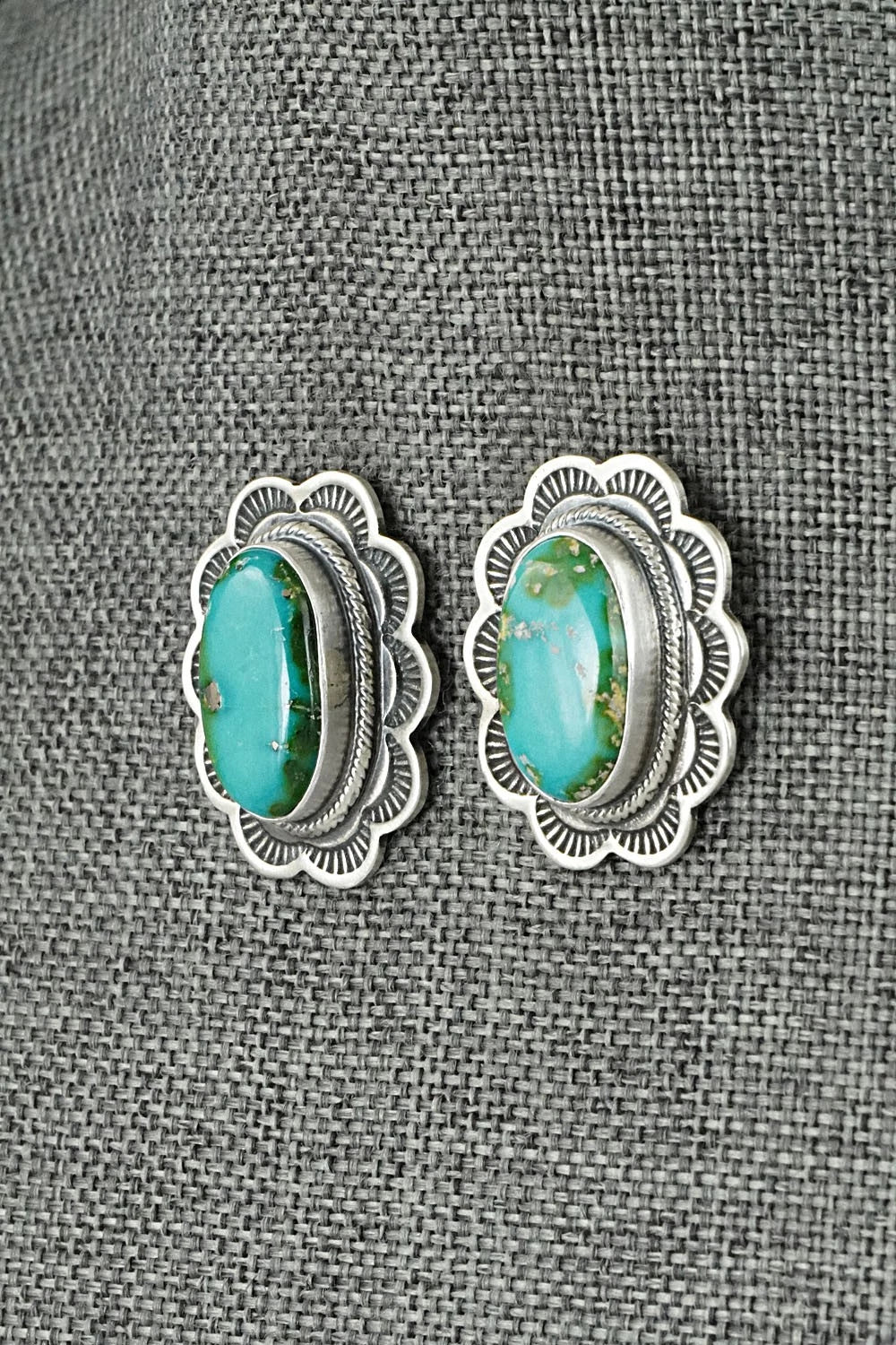 Turquoise & Sterling Silver Necklace and Earrings Set - Randy Boyd