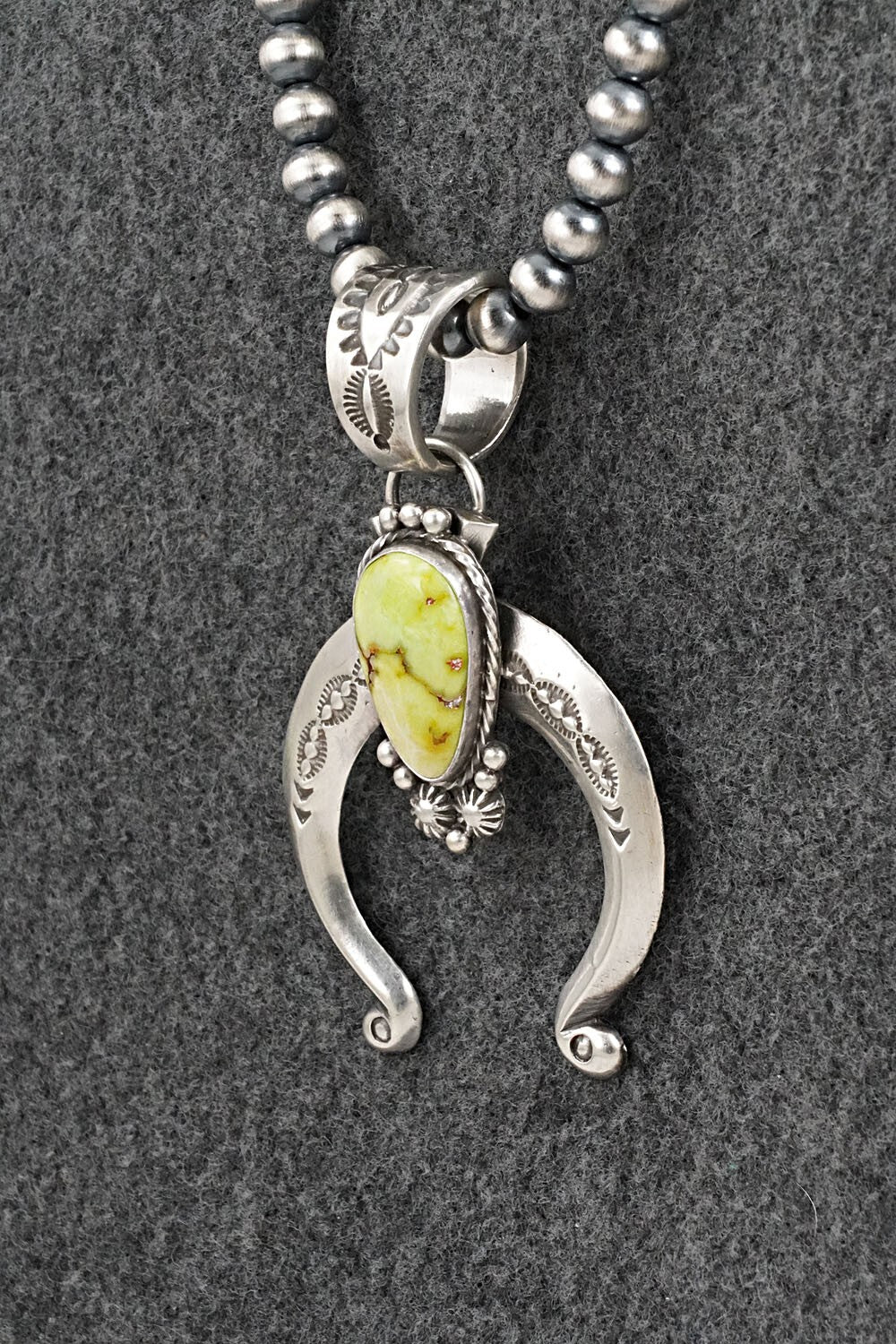 Variscite & Sterling Silver Necklace - Samuel Yellowhair