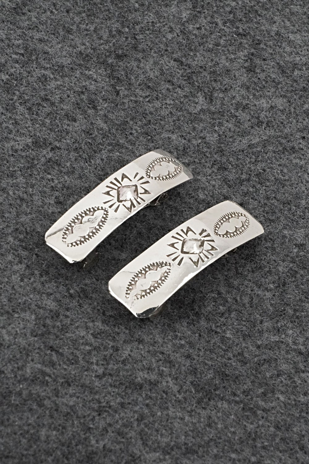 Sterling Silver Hair Barrettes - Bertha Begay