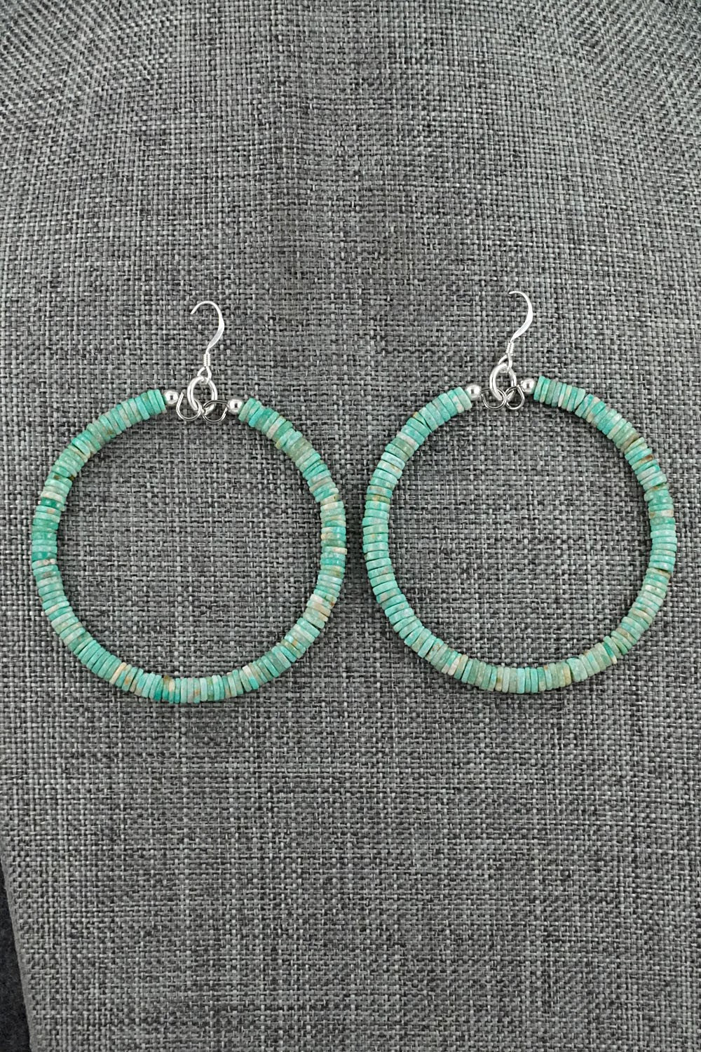 Turquoise & Sterling Silver Earrings - Doreen Jake