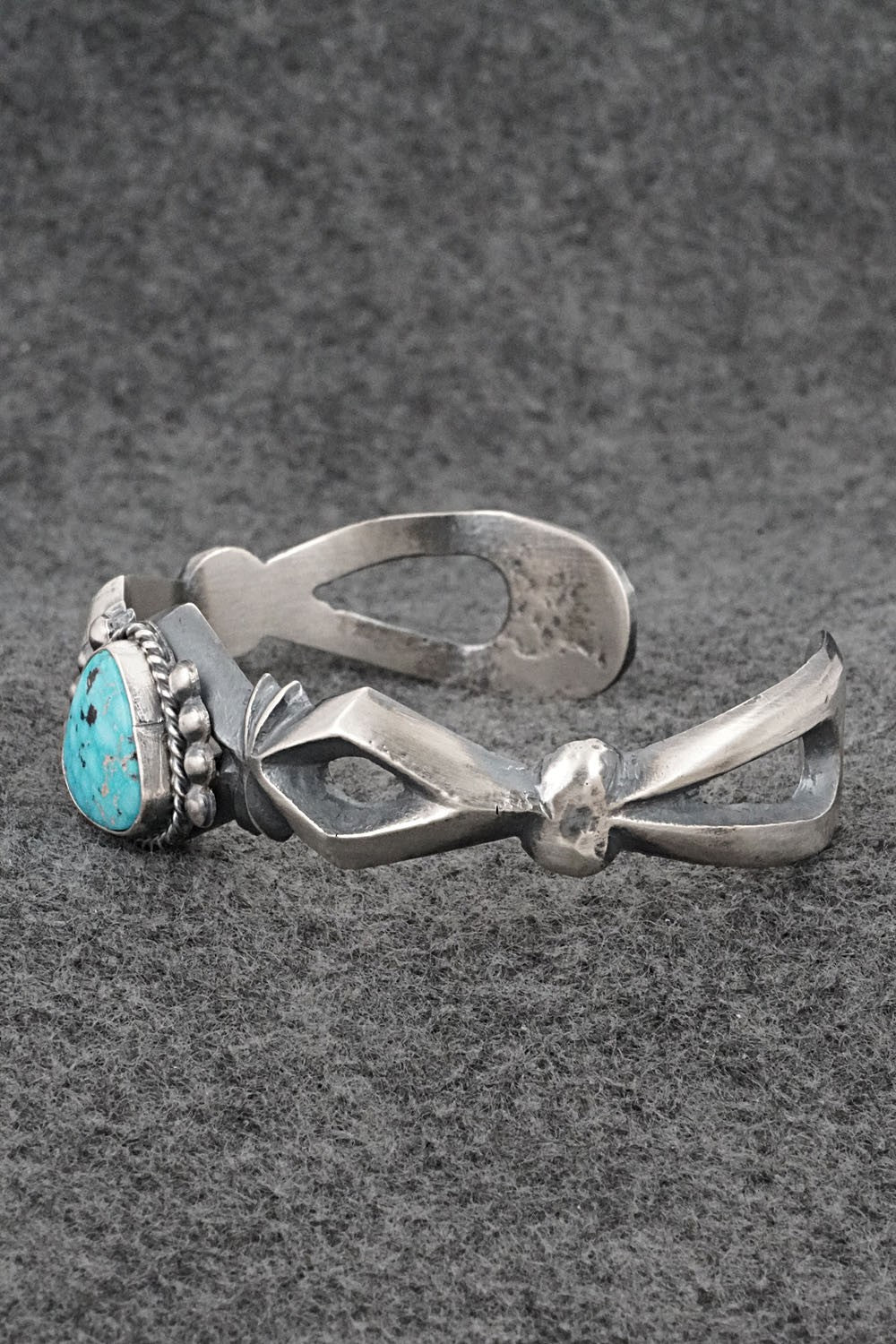 Turquoise & Sterling Silver Bracelet - Harrison Bitsue