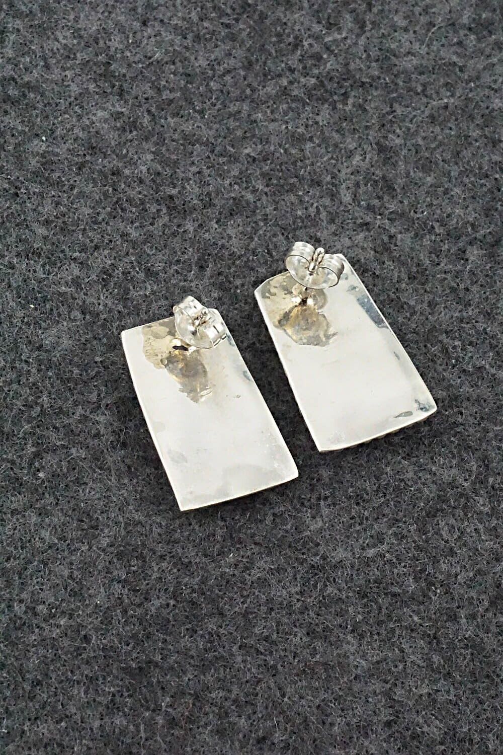Turquoise & Sterling Silver Earrings - Karlene Seowtewa