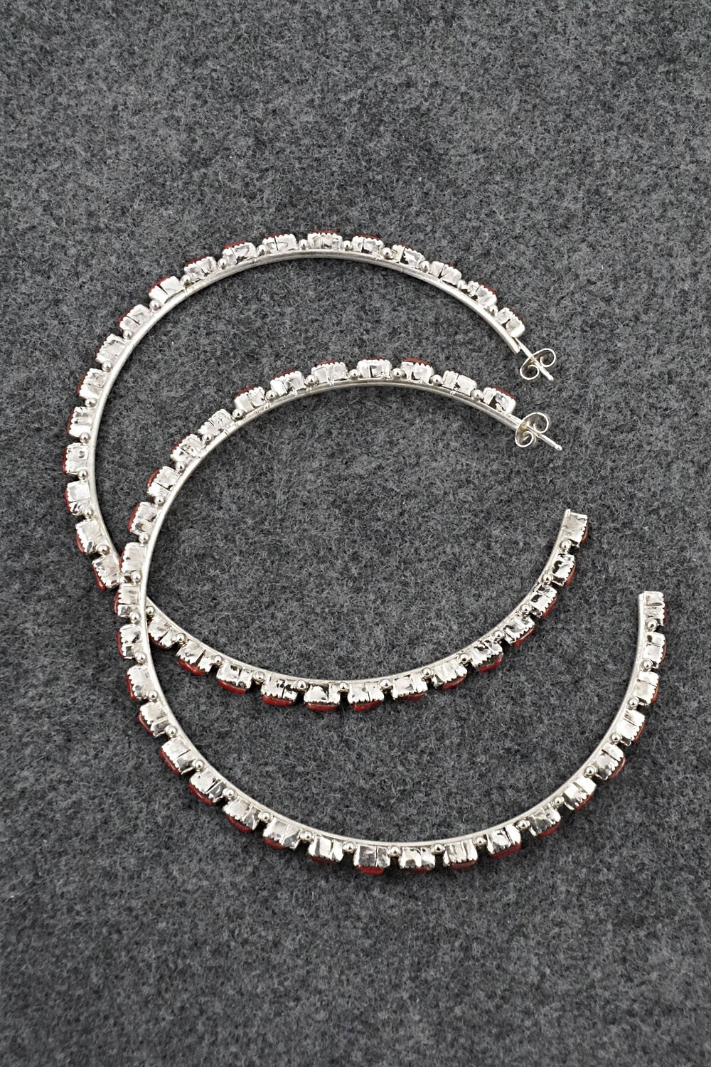 Coral & Sterling Silver Earrings - Aurelia Hughte