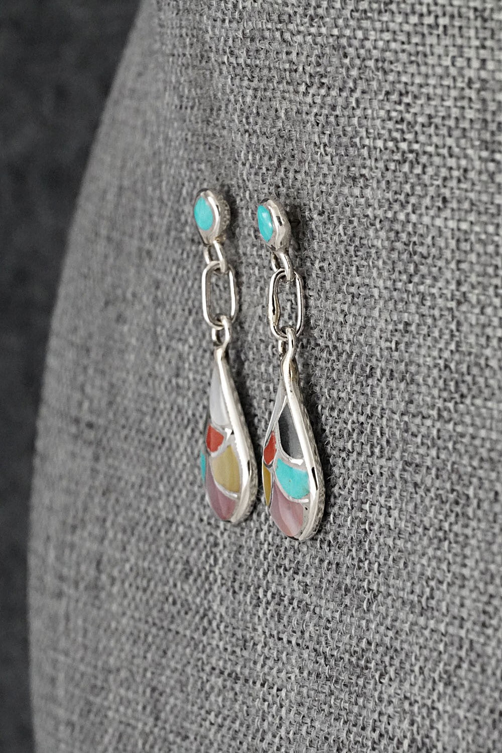 Multi-Stone & Sterling Silver Earrings - Orena Leekya