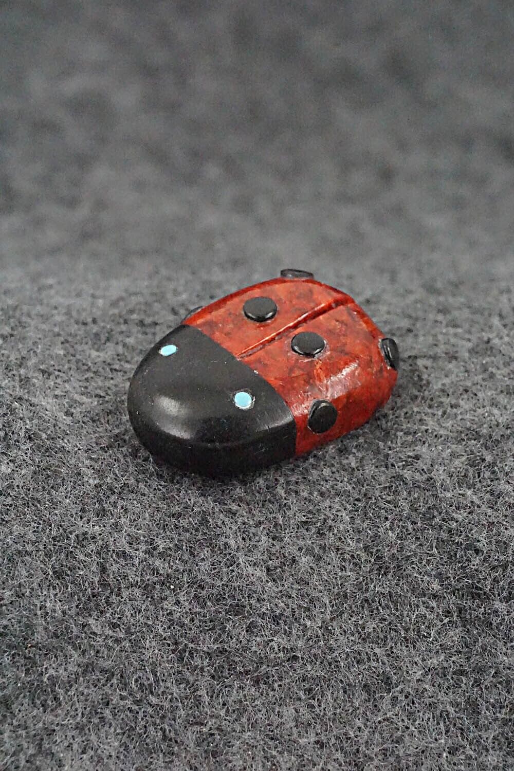Ladybug Zuni Fetish Carving - Reynold Lunasee