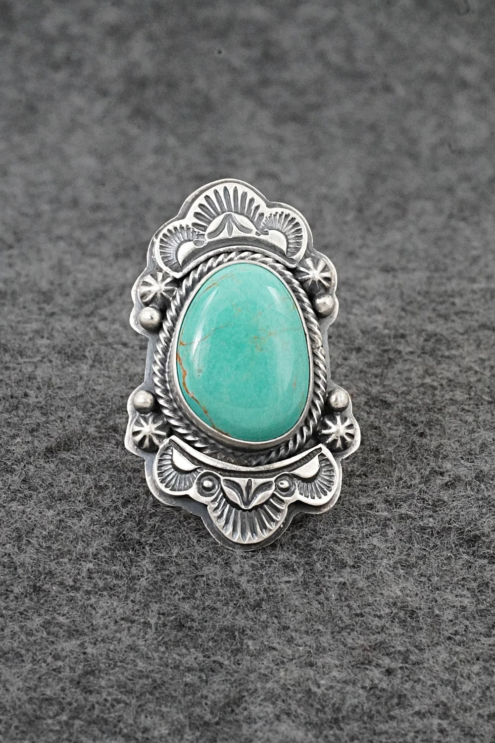 Turquoise & Sterling Silver Ring - Randy Boyd - Size 6.5
