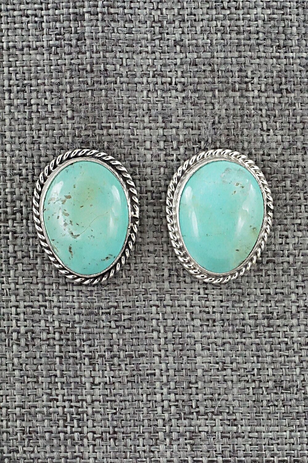 Turquoise & Sterling Silver Earrings - Marco Begaye