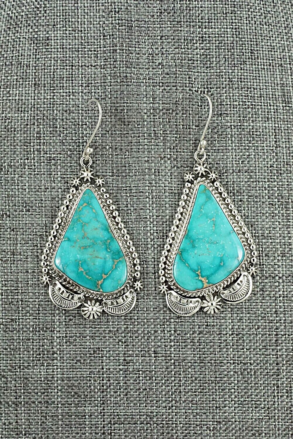 Turquoise & Sterling Silver Earrings - Lucinda Linkin