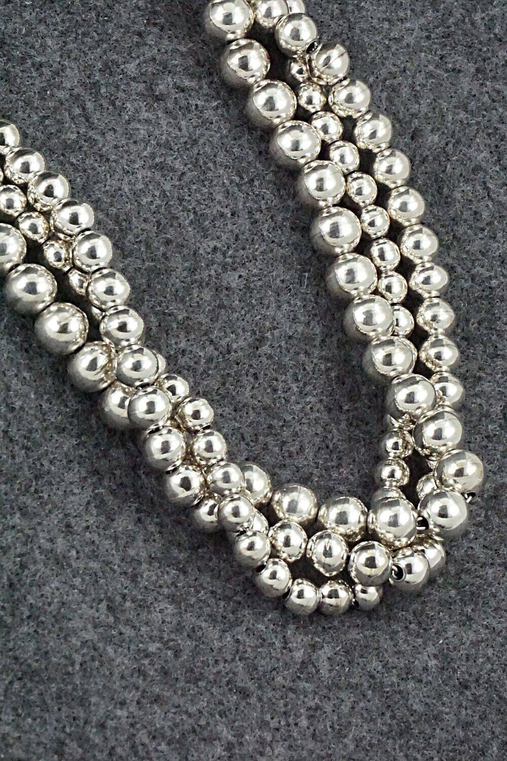 Sterling Silver Navajo Pearl Necklace - Dorinda Mariano