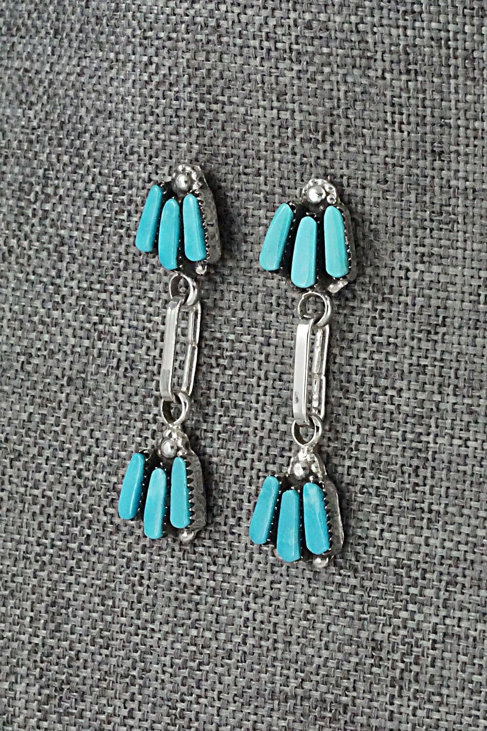 Turquoise & Sterling Silver Earrings - Carlene Hattie