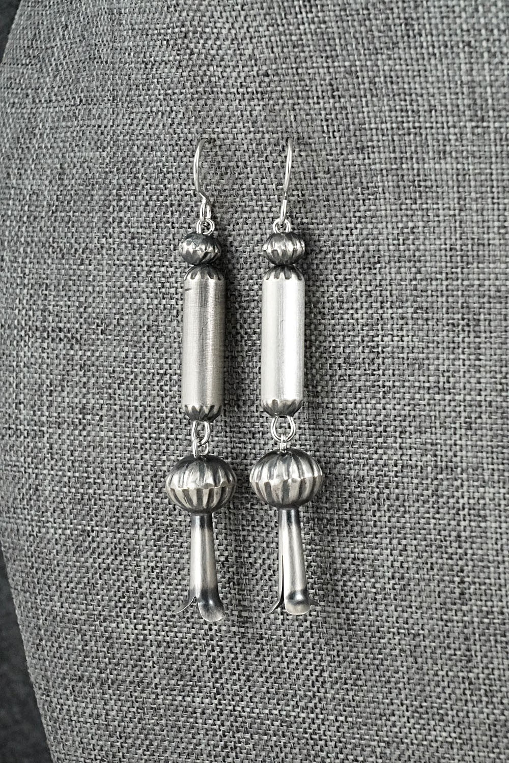 Sterling Silver Navajo Pearl Earrings - Tonisha Haley