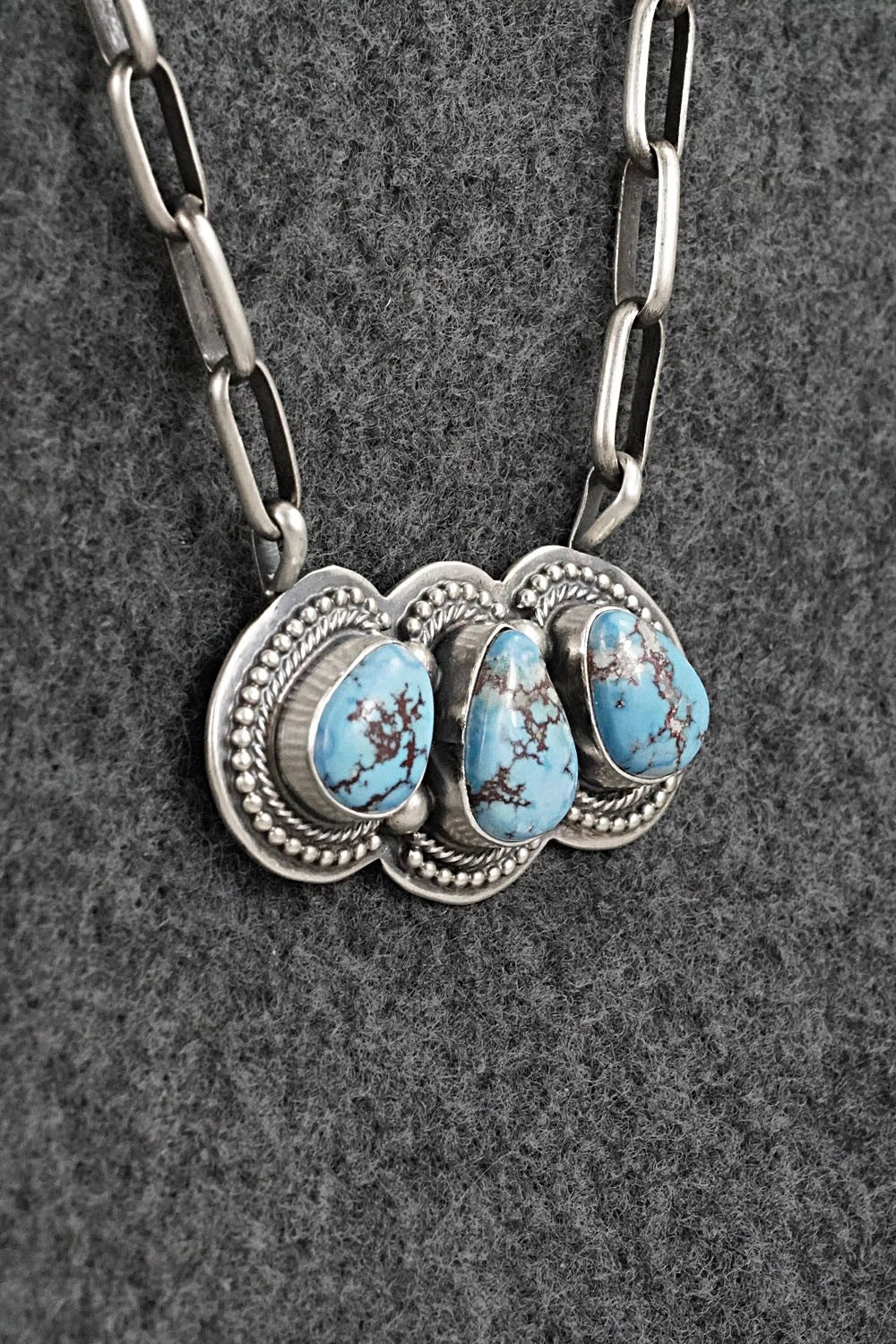 Turquoise & Sterling Silver Necklace - Kathleen Livingston