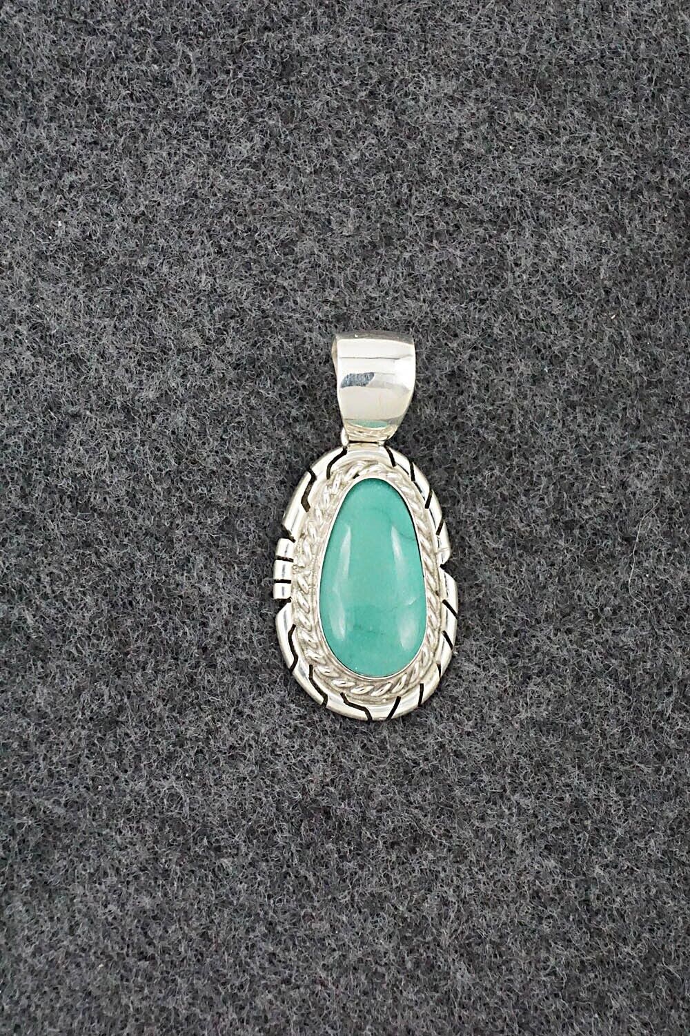 Turquoise & Sterling Silver Pendant - Johnny Frank
