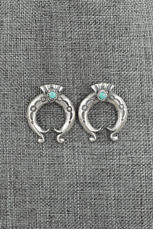 Turquoise & Sterling Silver Earrings - Adrienne Gordon