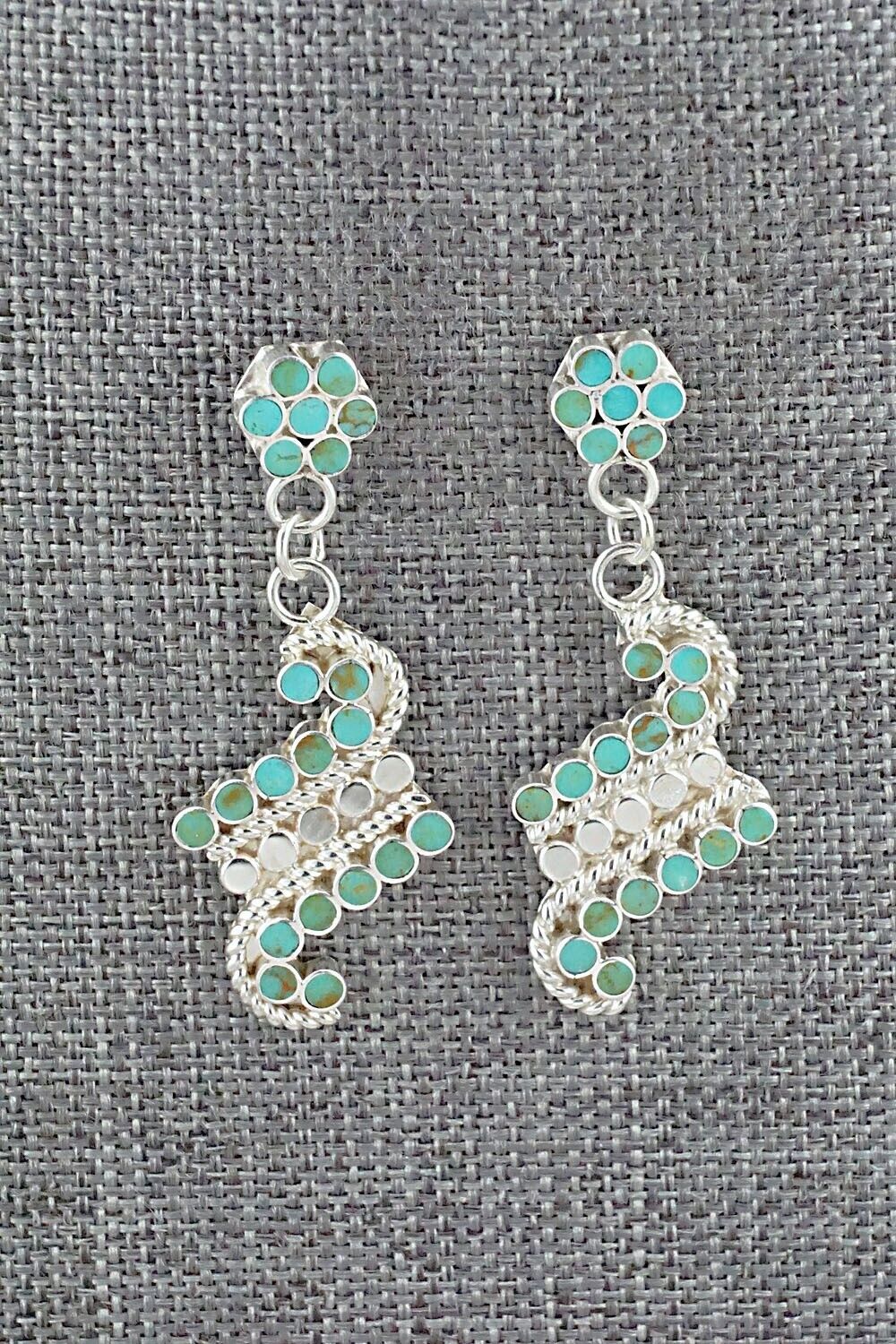 Turquoise & Sterling Silver Earrings - Michelle Peina