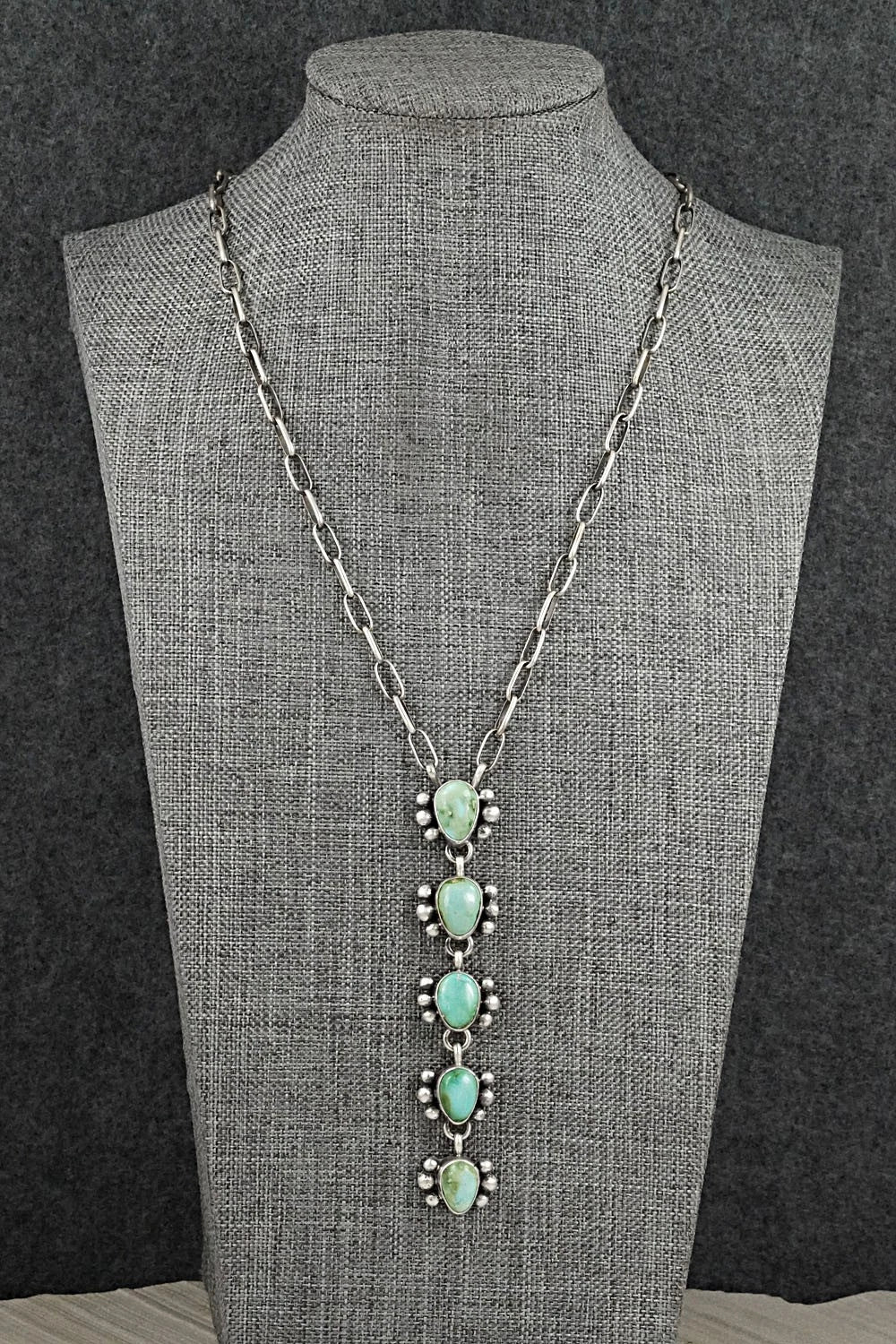 Turquoise & Sterling Silver Necklace - Bobby Johnson