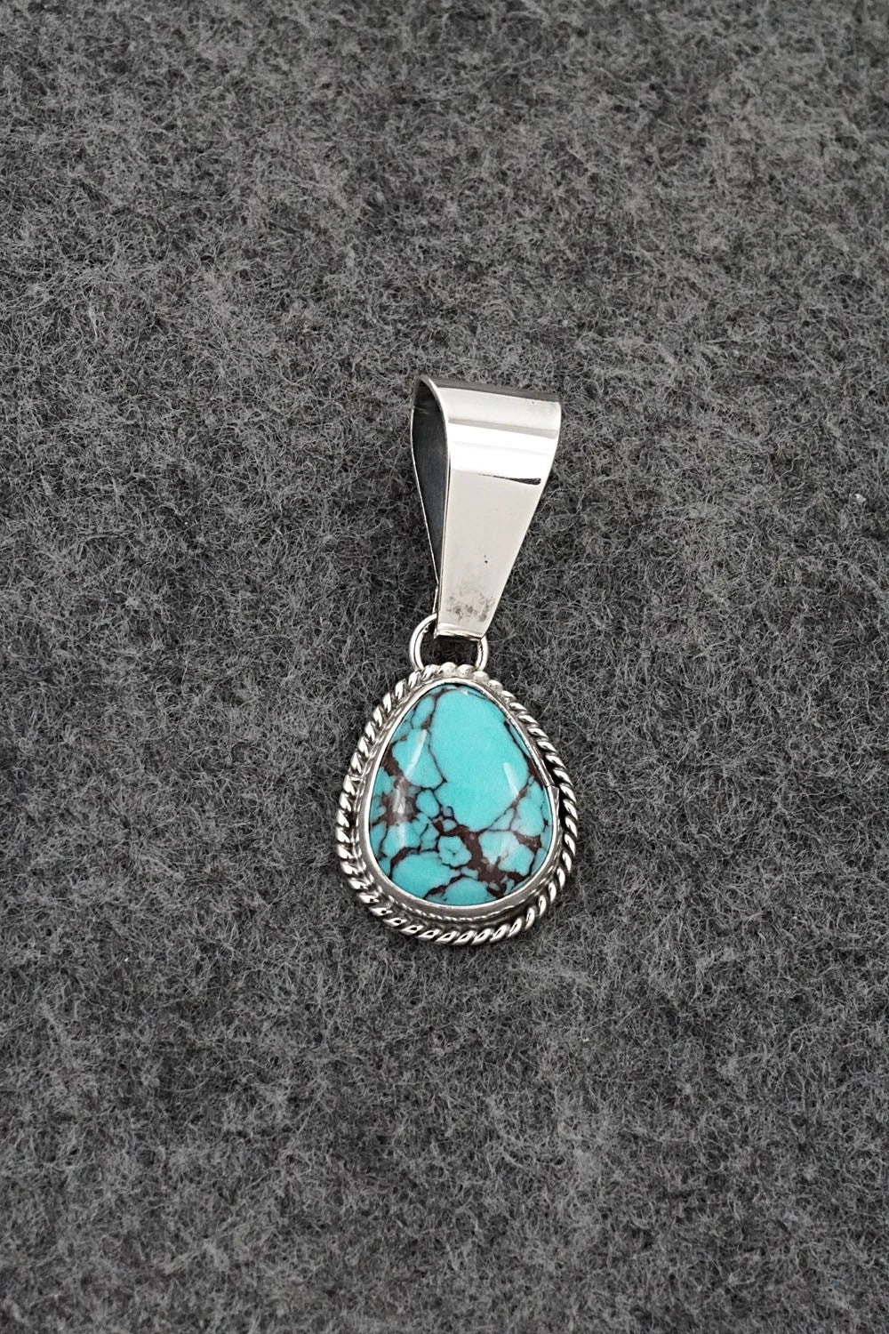 Turquoise & Sterling Silver Pendant - Eugene Gruber