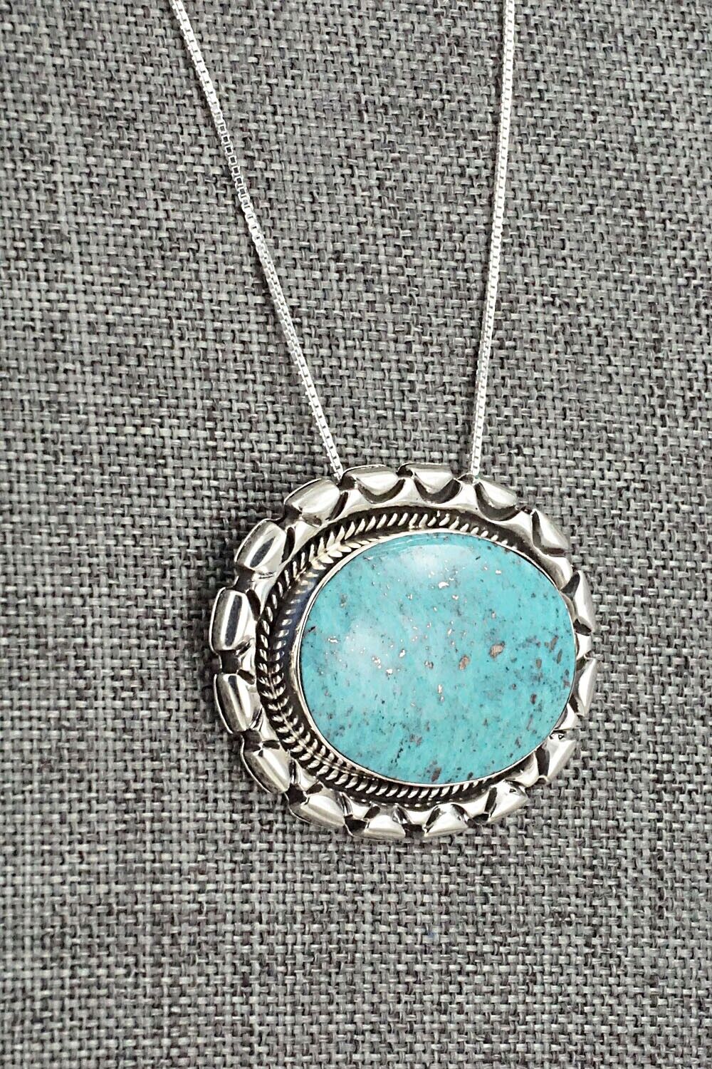Turquoise & Sterling Silver Necklace - Jimson Belin
