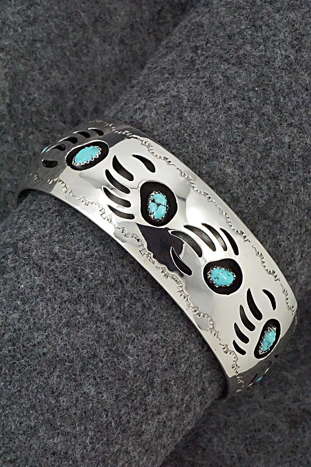 Turquoise & Sterling Silver Bracelet - Pearlene Spencer
