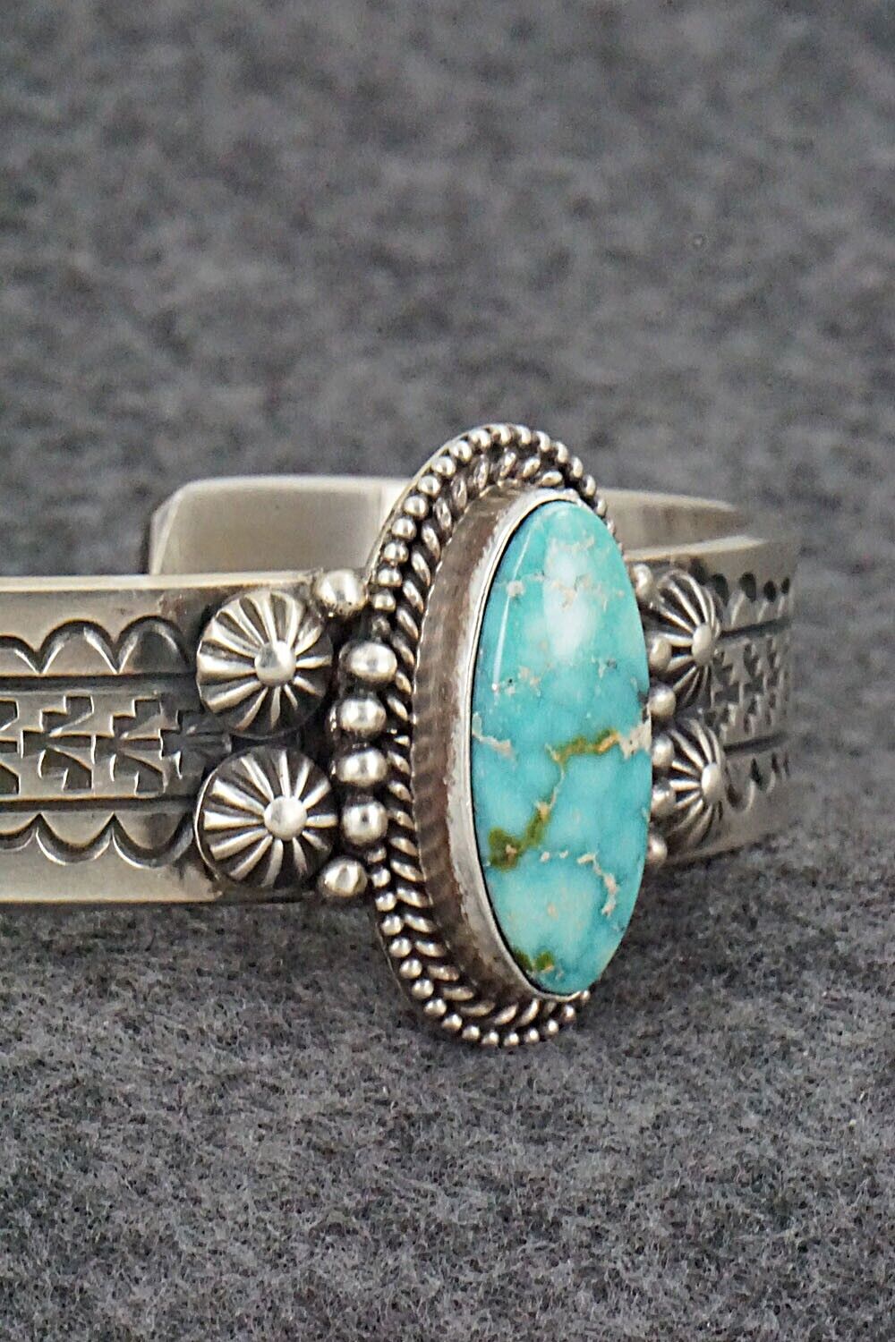Turquoise & Sterling Silver Bracelet - Michael Calladitto