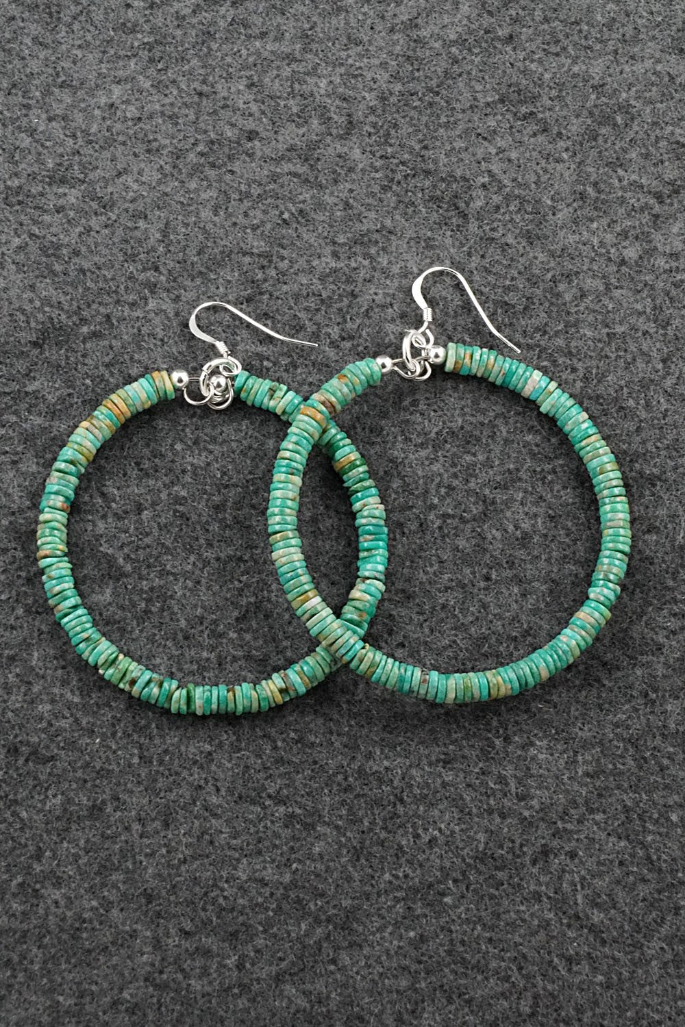 Turquoise & Sterling Silver Earrings - Doreen Jake