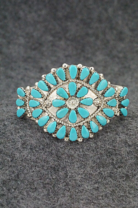 Turquoise & Sterling Silver Bracelet - Evangeline Tsabetsaye