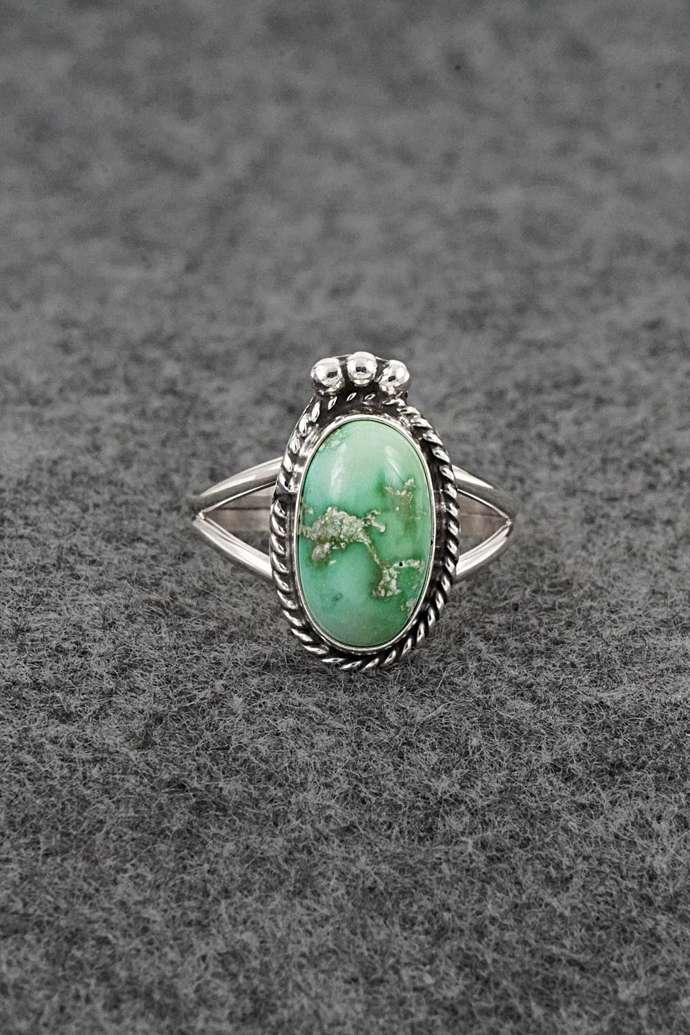 Turquoise & Sterling Silver Ring - Rosemary Saunders - Size 9