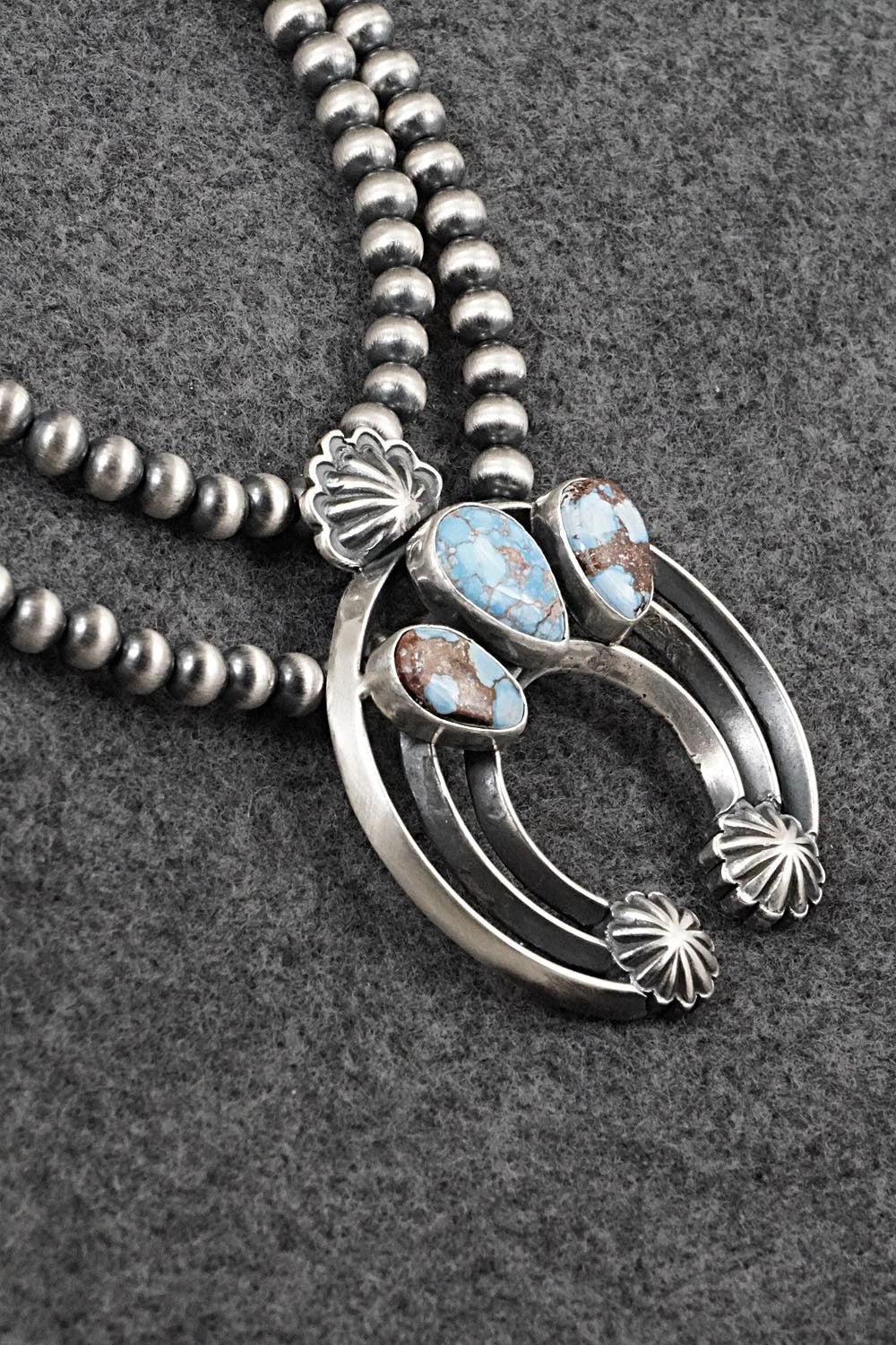Turquoise & Sterling Silver Necklace - Davey Morgan