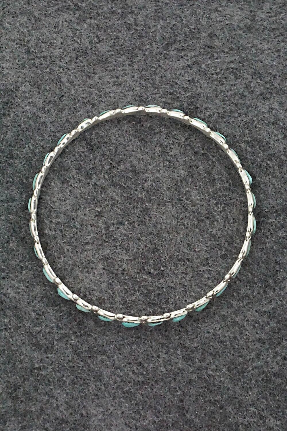 Turquoise & Sterling Silver Bangle Bracelet - Bryce Vacit