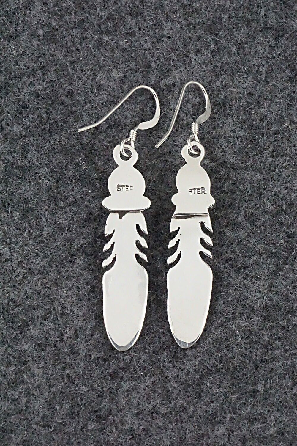 Turquoise & Sterling Silver Earrings - Lee Shorty