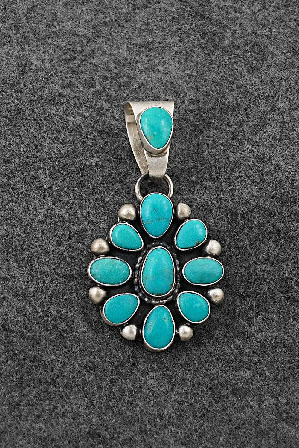 Turquoise & Sterling Silver Pendant - Kathleen Livingston