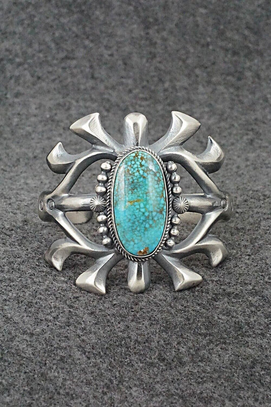 Turquoise & Sterling Silver Bracelet - Harrison Bitsue
