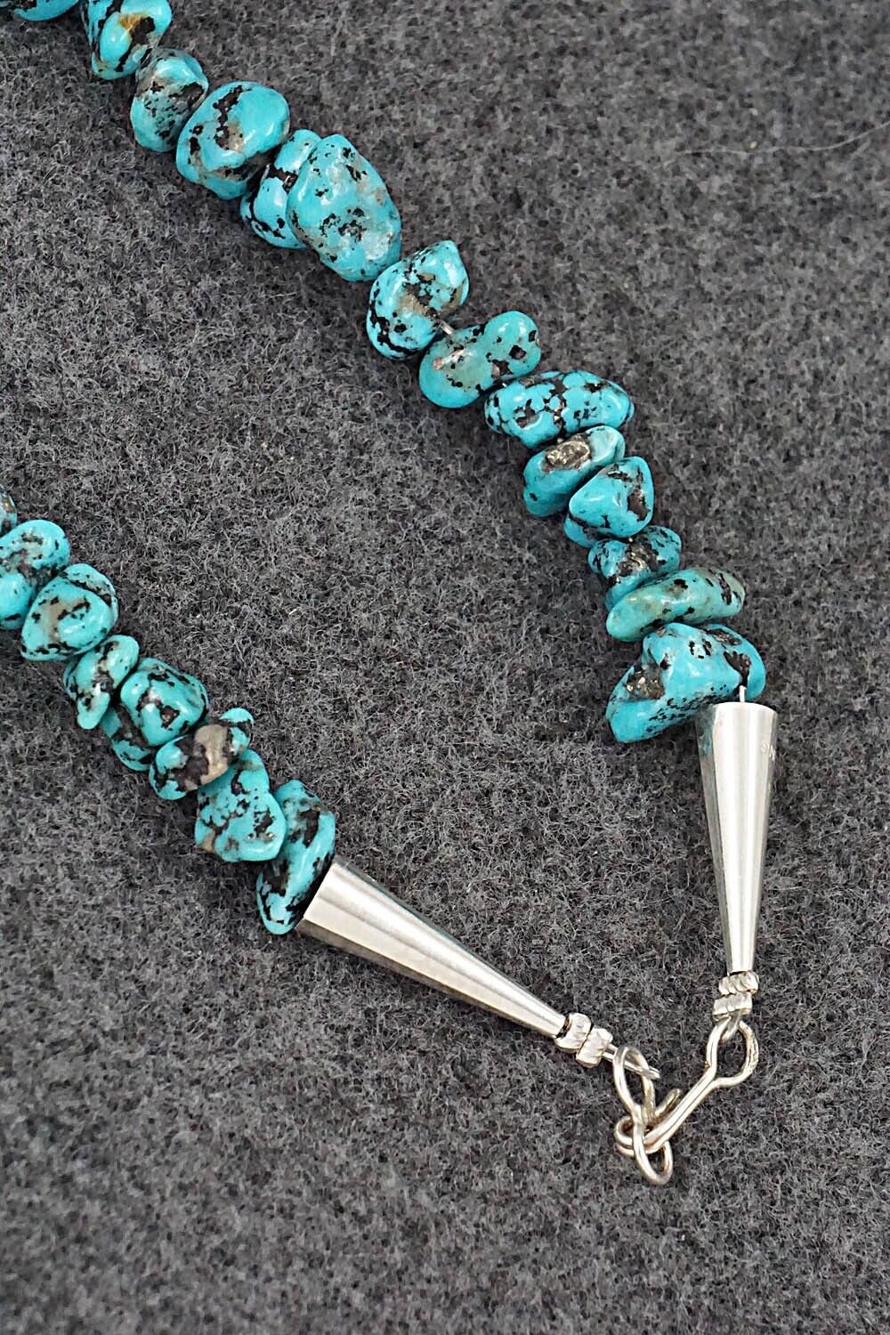 Turquoise & Sterling Silver Necklace 22" - Louise Joe