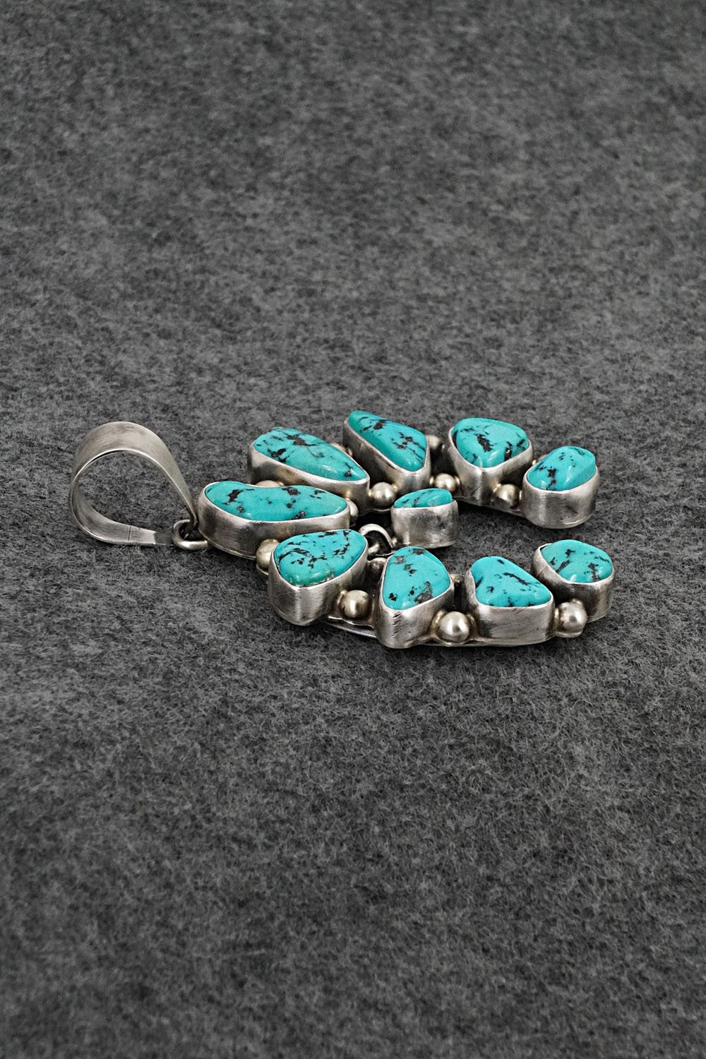 Turquoise & Sterling Silver Pendant - Kathleen Livingston