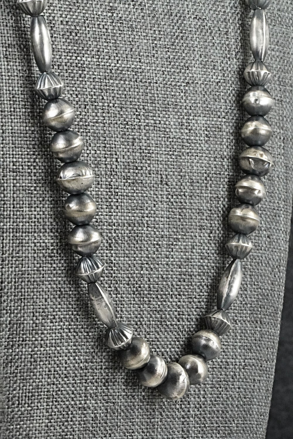 Sterling Silver Navajo Pearl Necklace 26" - Vintage