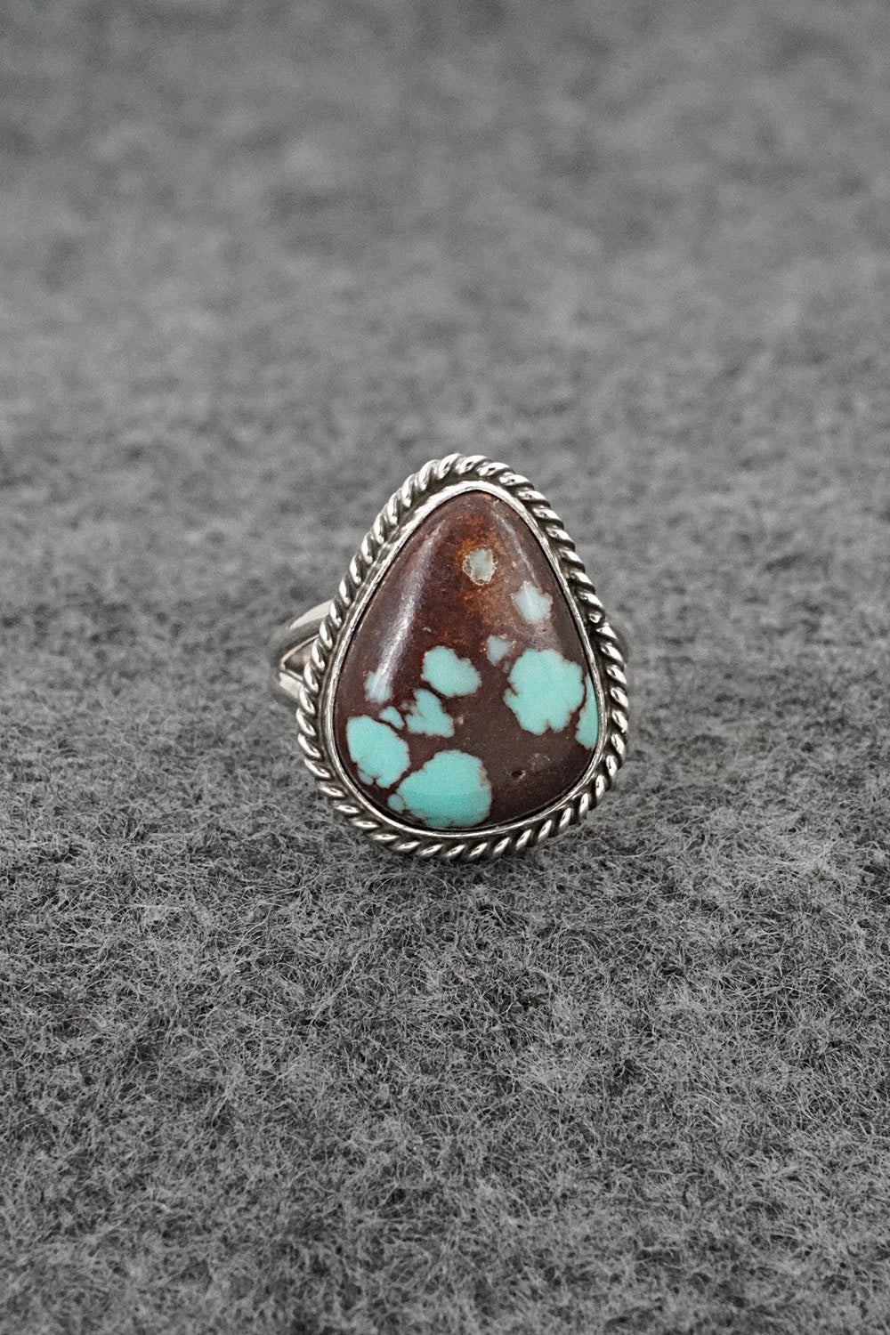 Turquoise & Sterling Silver Ring - Eugene Gruber - Size 5