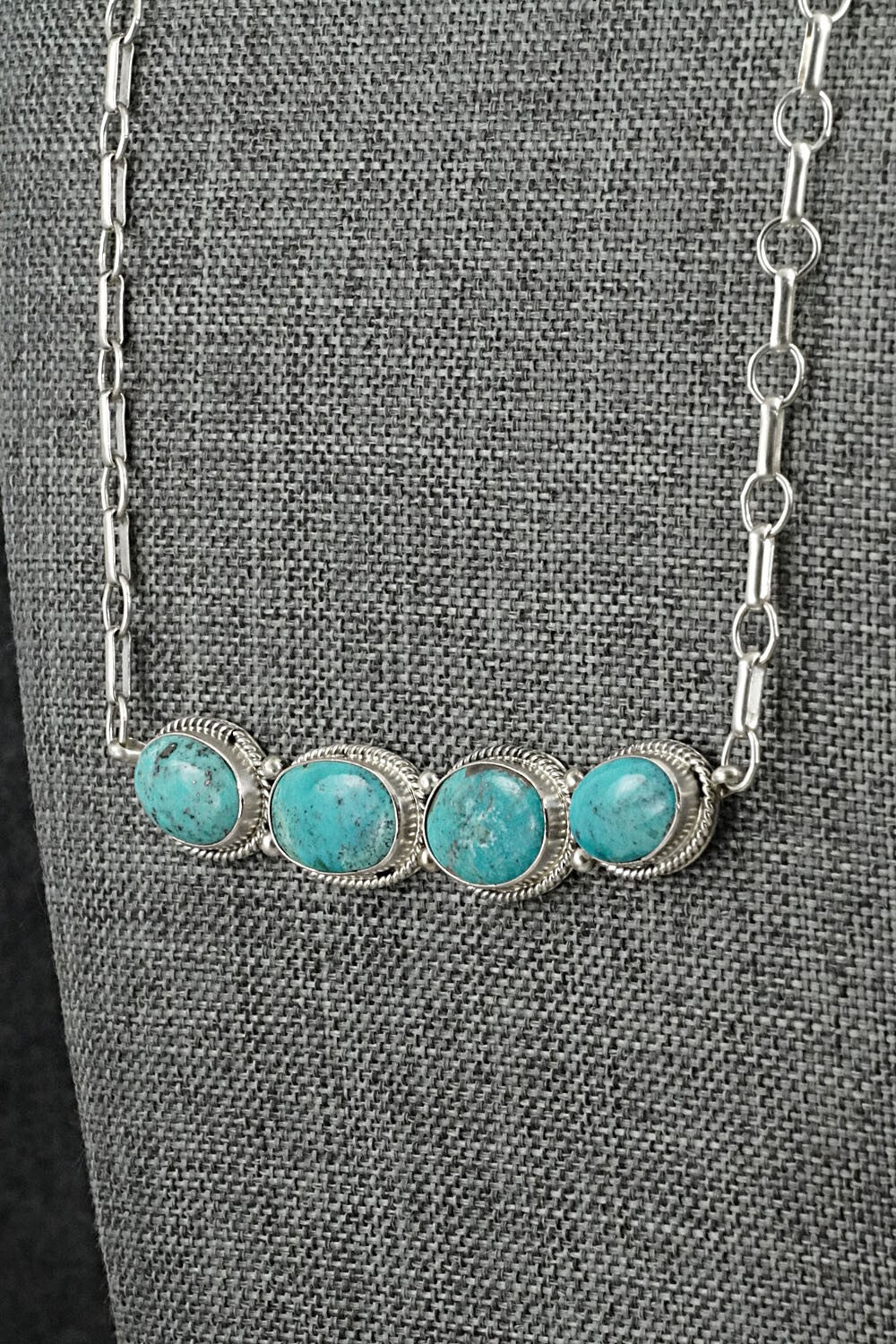 Turquoise & Sterling Silver Necklace - Rena Begay