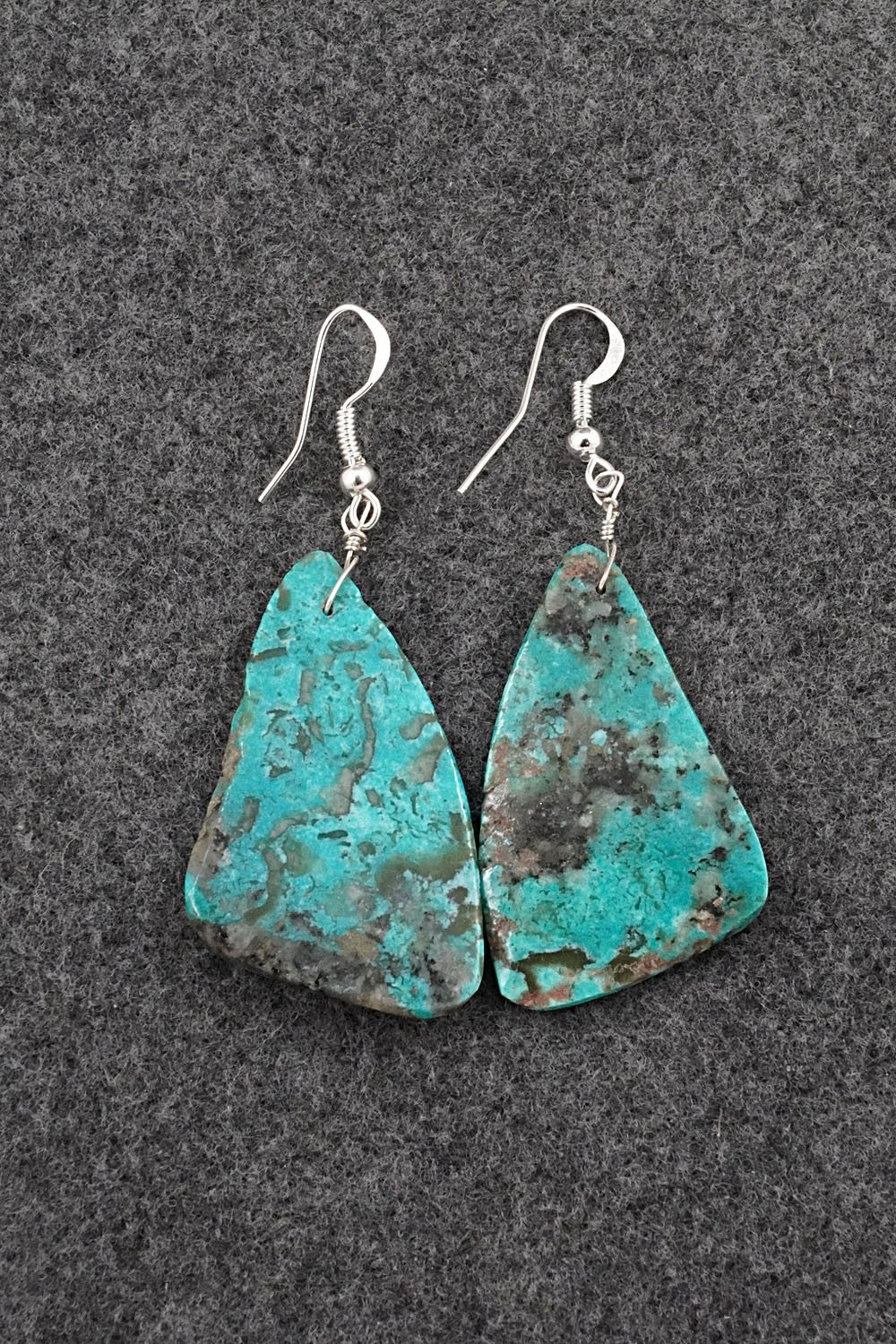 Turquoise & Sterling Silver Earrings - Louise Pete