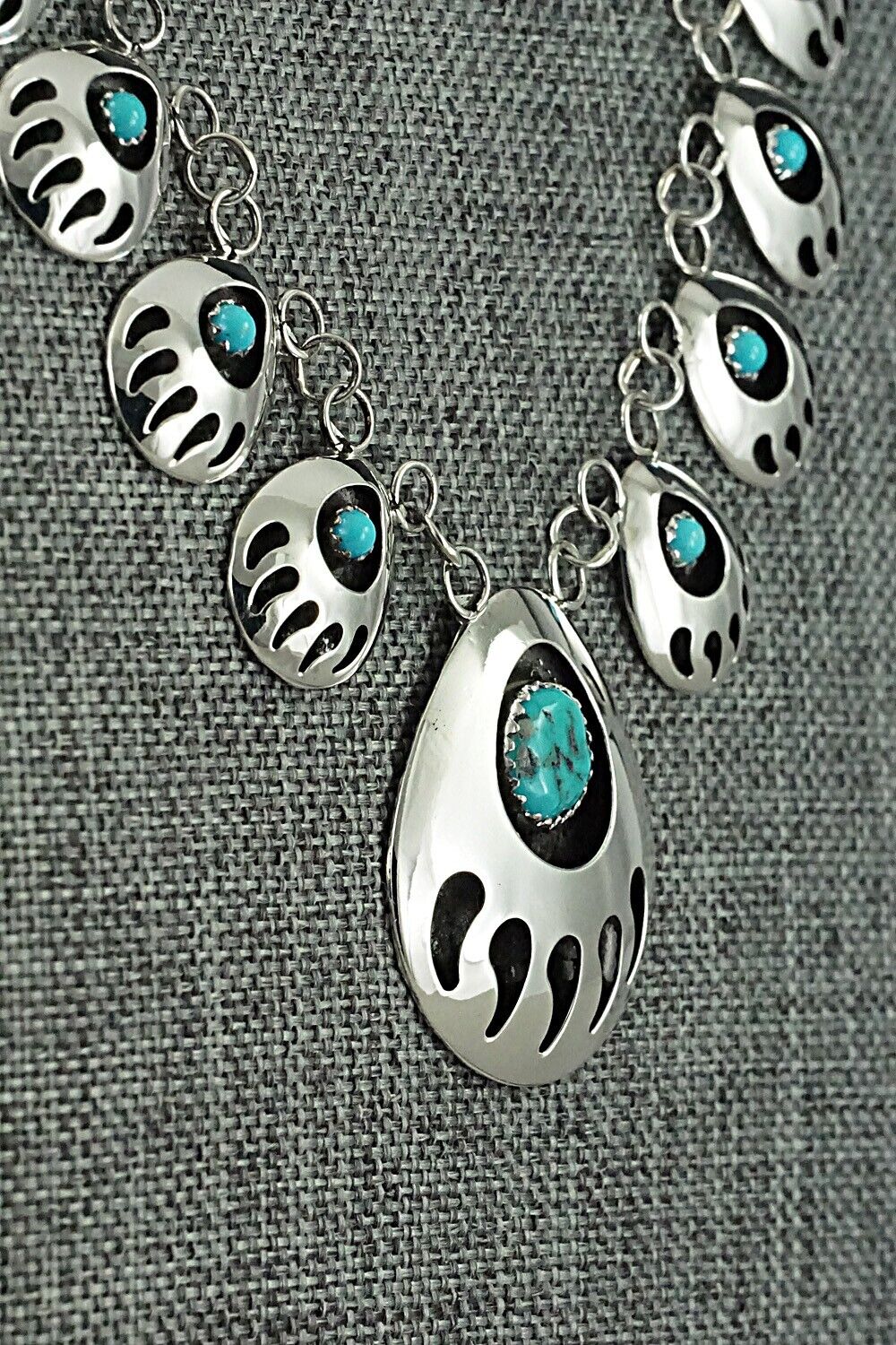 Turquoise & Sterling Silver Necklace - Leroy Parker