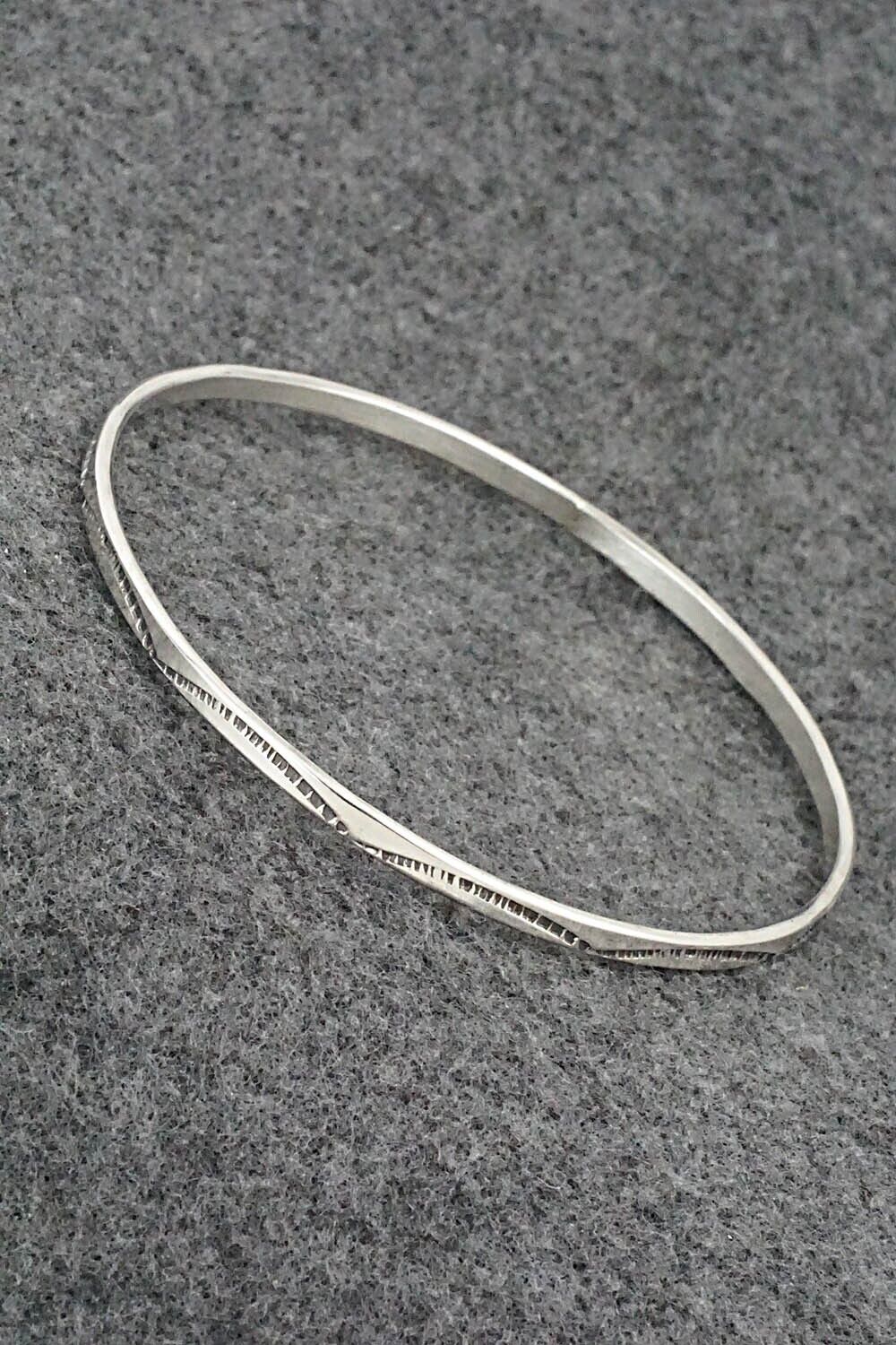 Sterling Silver Bangle Bracelet - Elaine Tahe